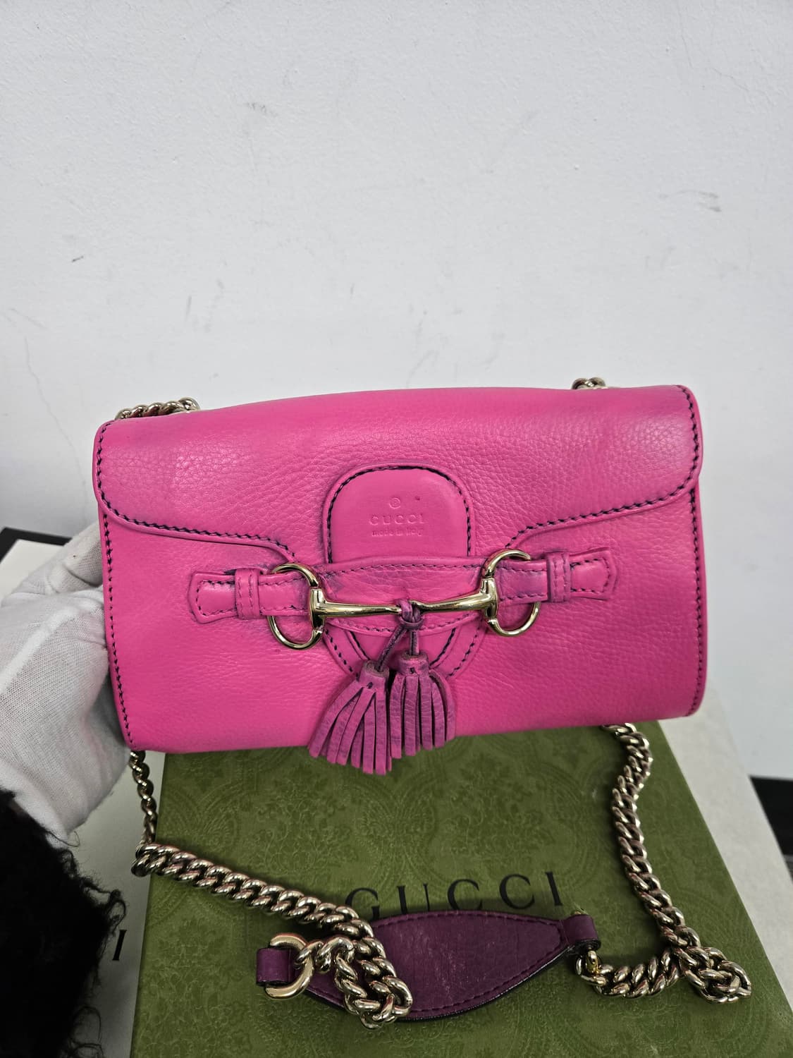 [보증서 정품] 구찌 홀스빗 태슬 체인 크로스백 상품이미지6