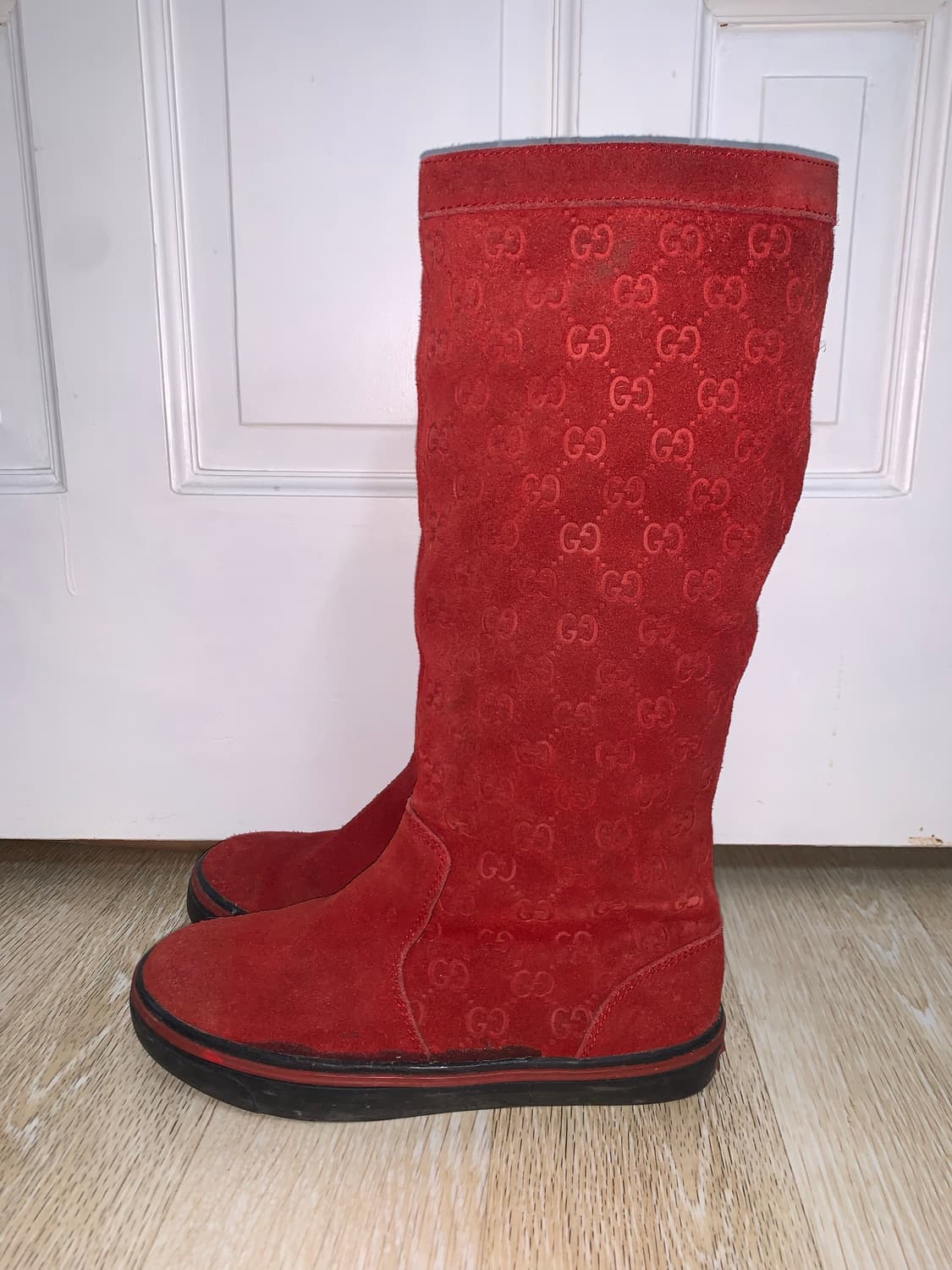 gucci 구찌 스웨이드 자카드 부츠 상품이미지1