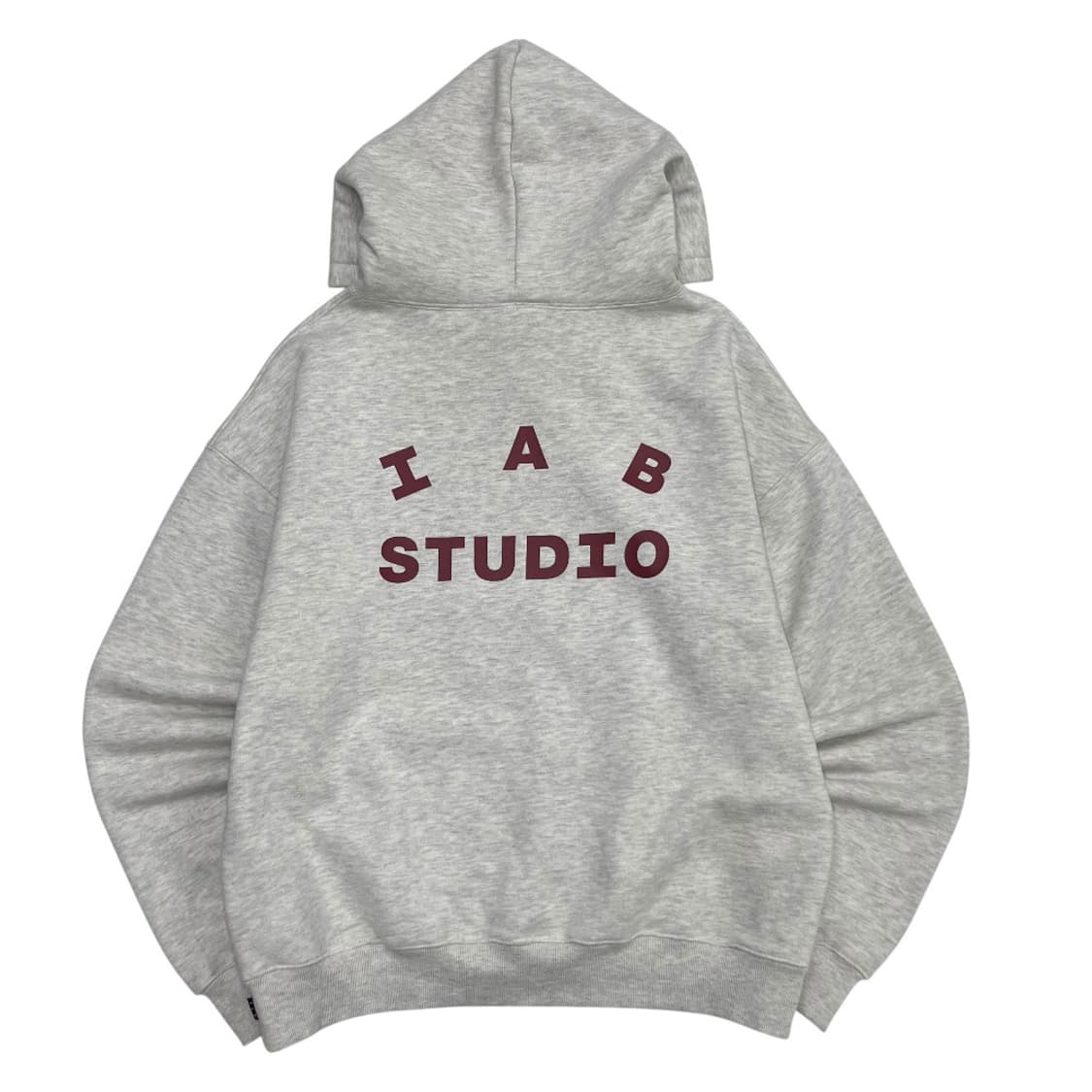 아이앱 스튜디오 버건디 로고 백멜란지 후드 L 상품이미지4