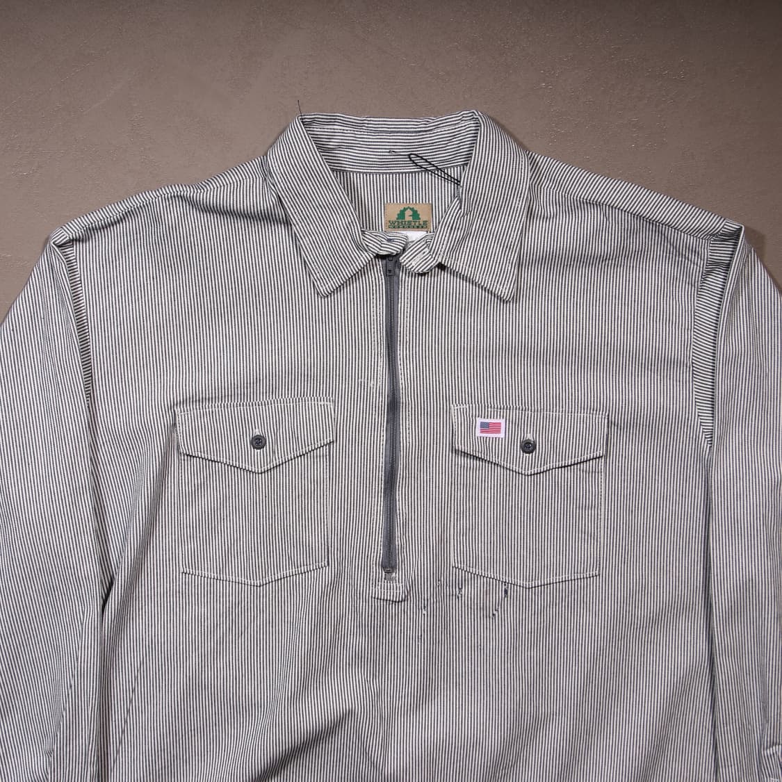 WHISTLE WORKWEAR 시어서커 반집업 셔츠 상품이미지2