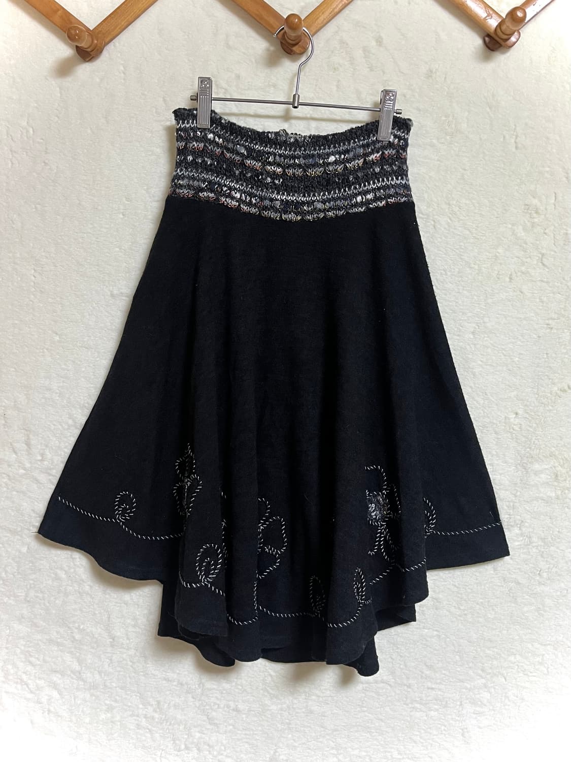 빈티지 자수 니트 스커트 상품이미지1