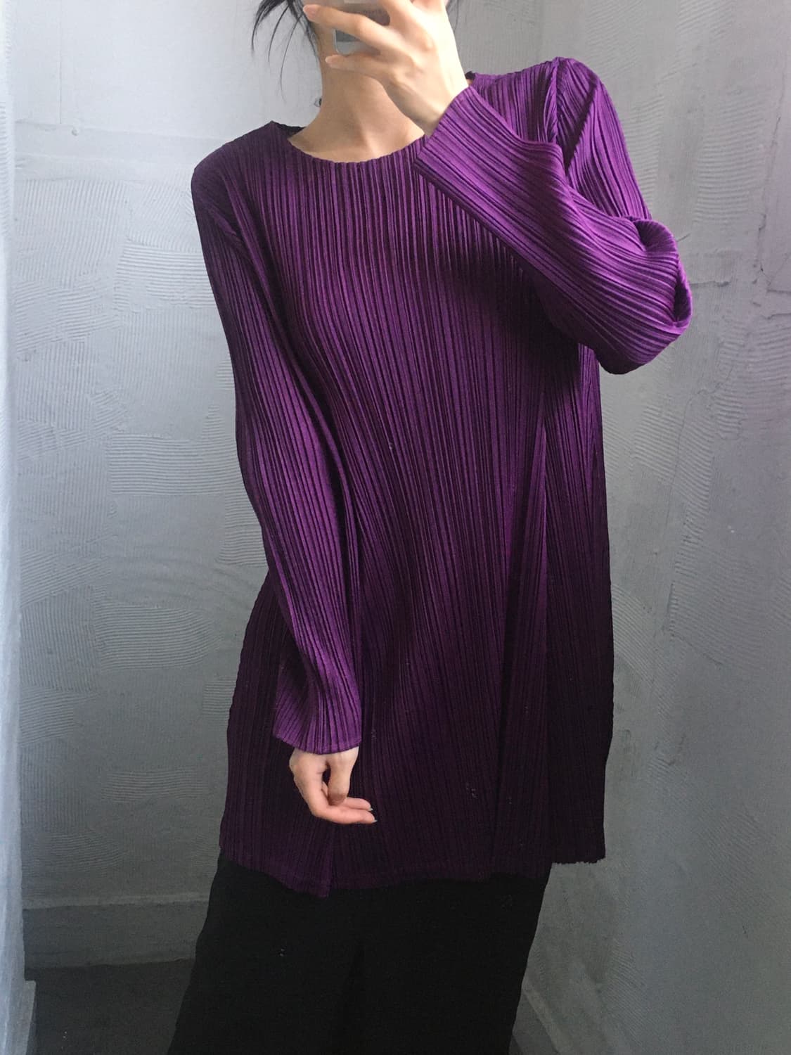 Pleats Please 플리츠플리즈 퍼플 컬러 롱슬리브  상품이미지1