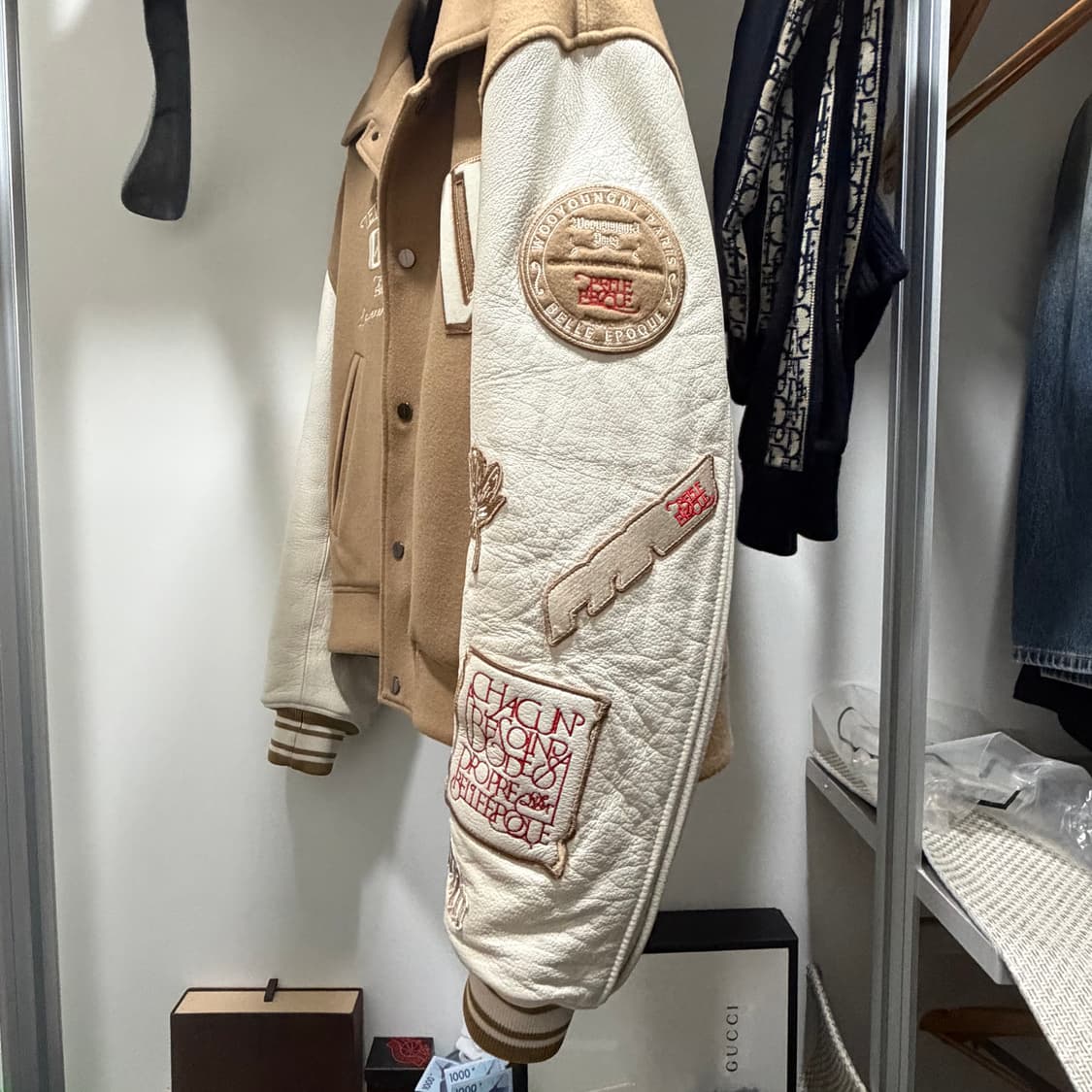 {새상품급/48size} 우영미 바시티 자켓 베이지 상품이미지5