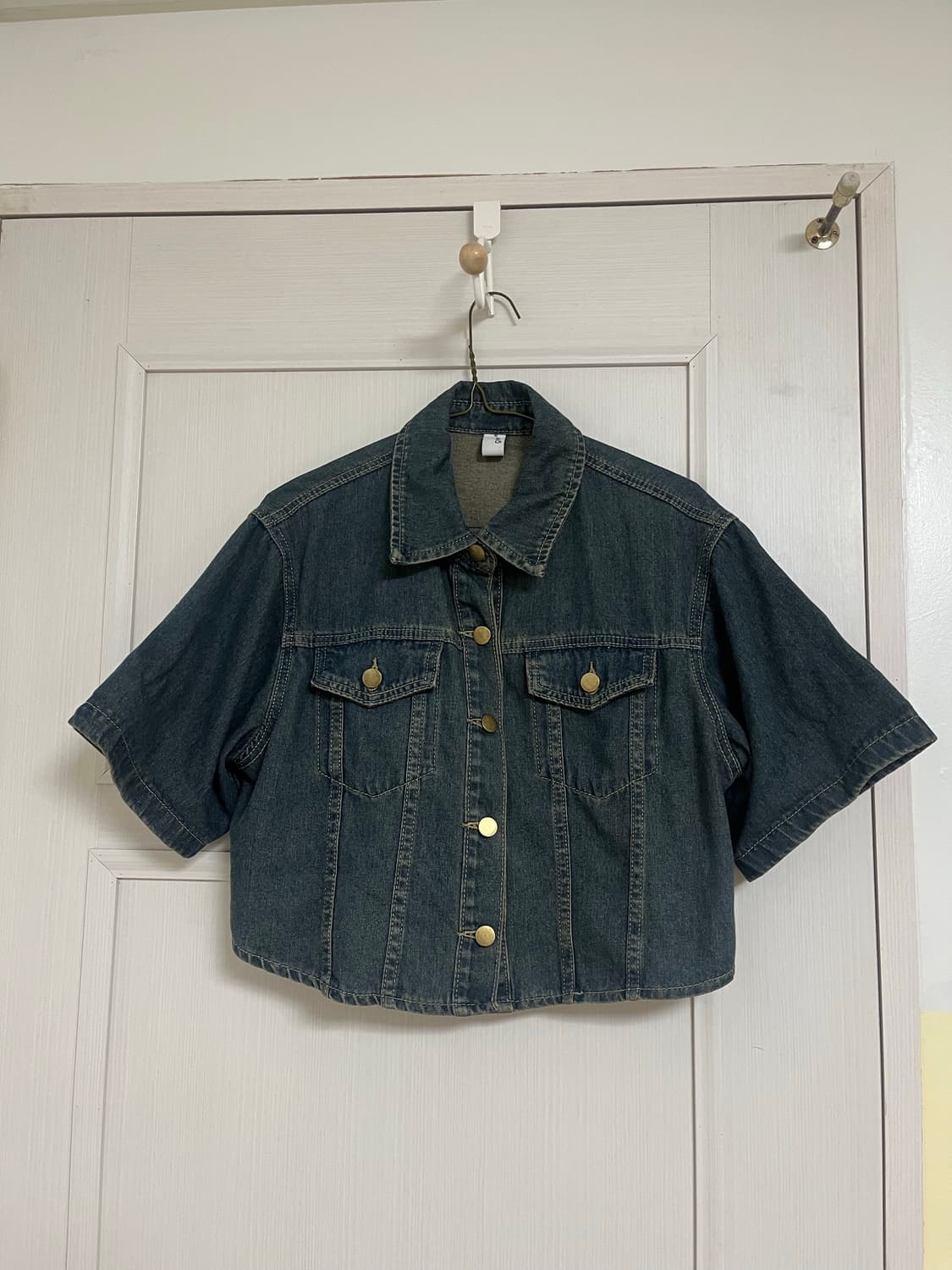 반팔 워싱 데님 셔츠 상품이미지4