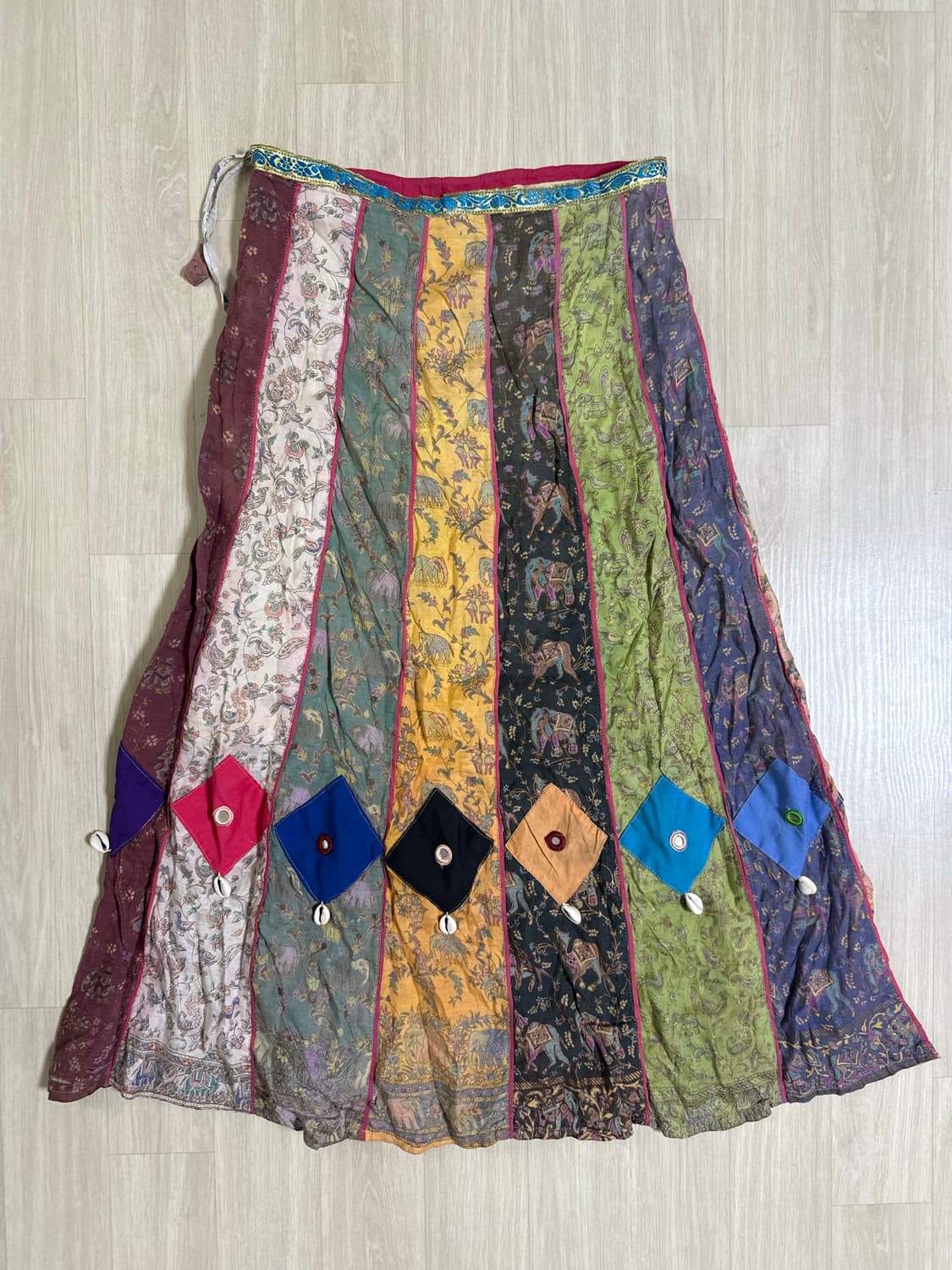 빈티지 히피 모리걸 패치 스커트 상품이미지2
