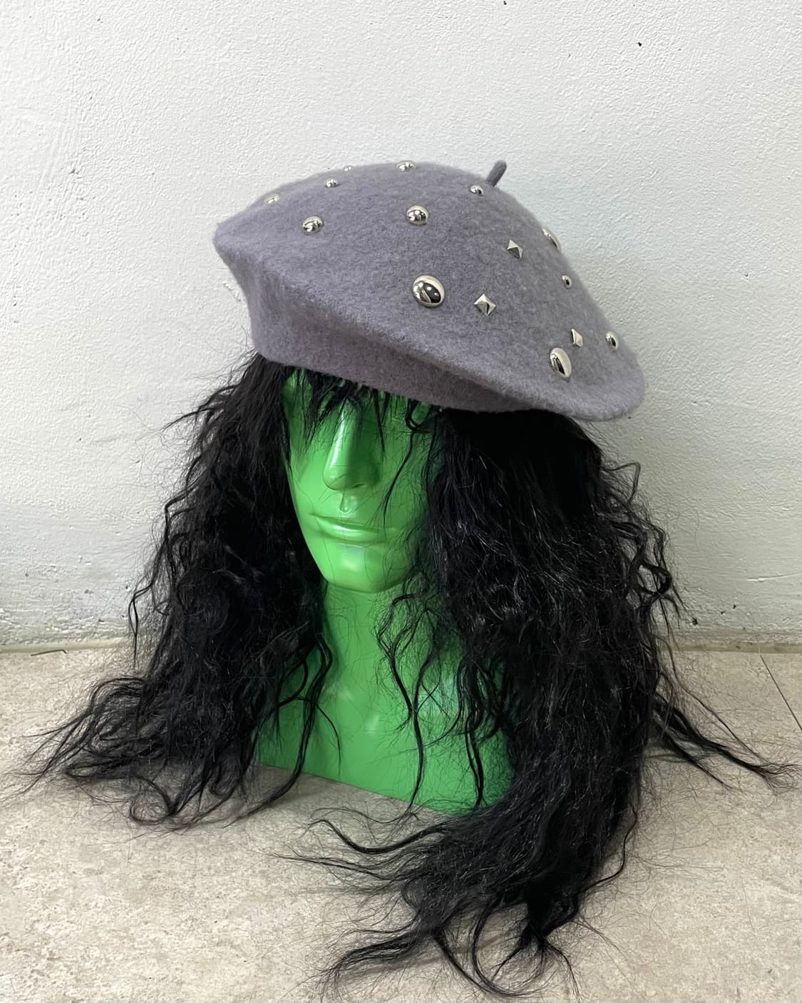 grey wool silver stud beret 상품이미지1