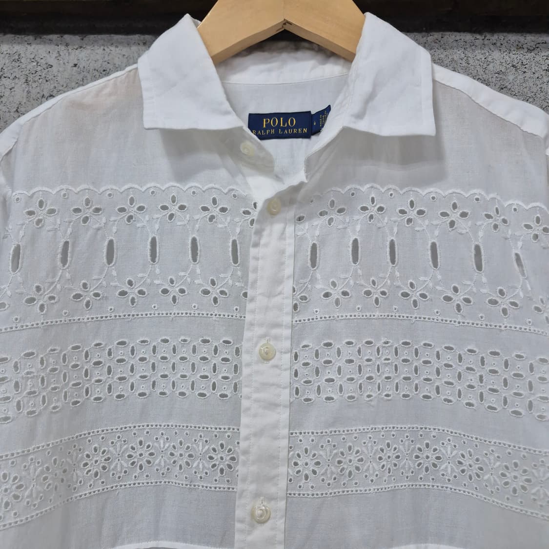  랄프로렌 폴로 아일릿 코튼 포플린셔츠 상품이미지3