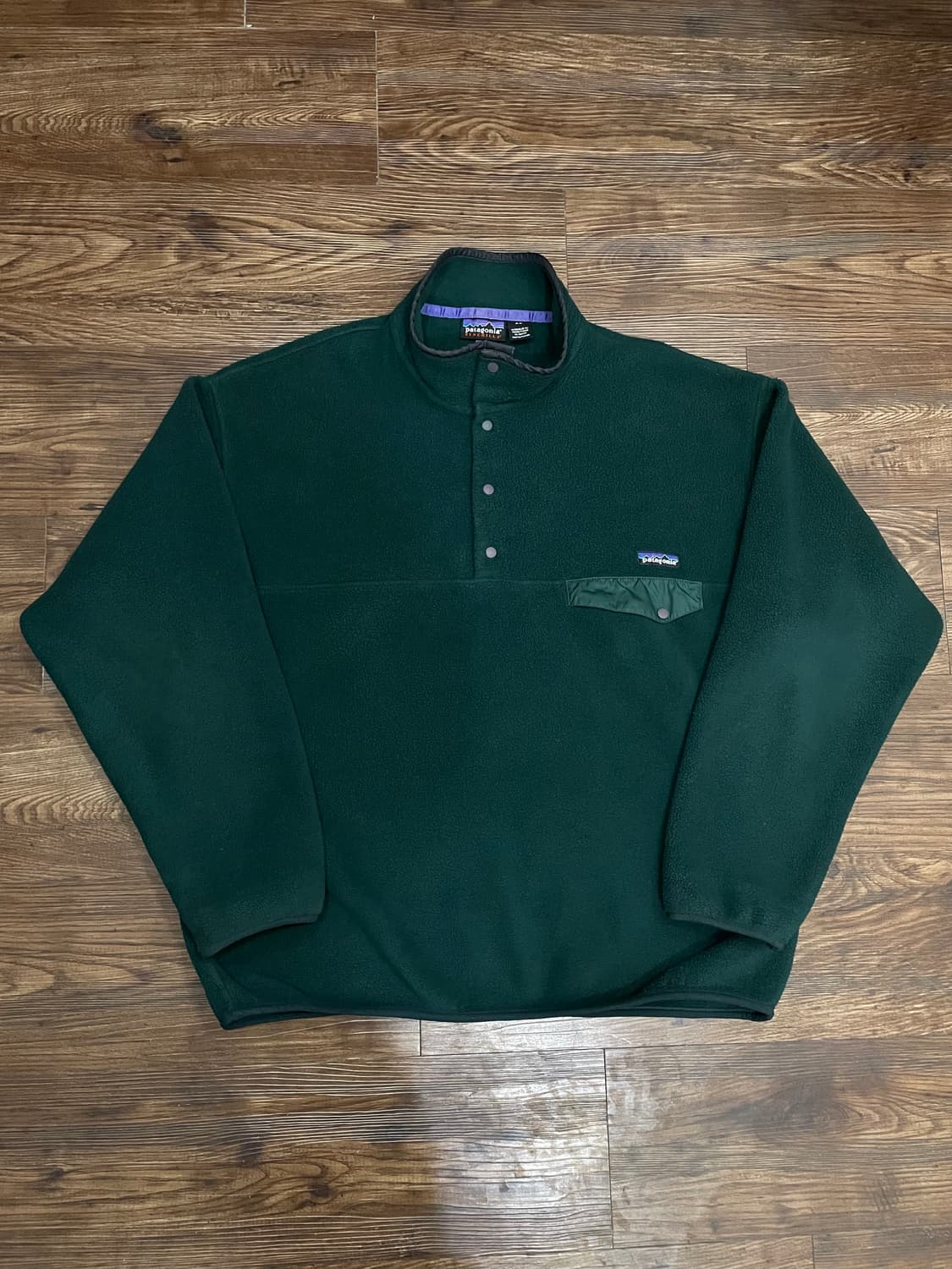 90s 파타고니아 신칠라 후리스 풀오버 그린 상품이미지3