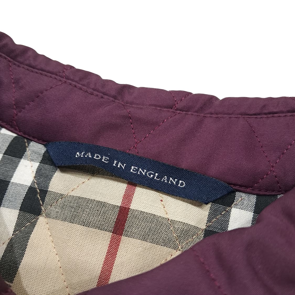 CL869 L 버버리 00s 영국판 로얄퍼플 노바체크 퀼팅 자켓 상품이미지3
