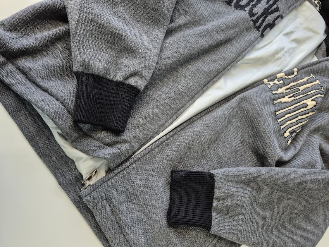 110)Black&White  방풍 니트 바람막이 집업(수납 상품이미지3