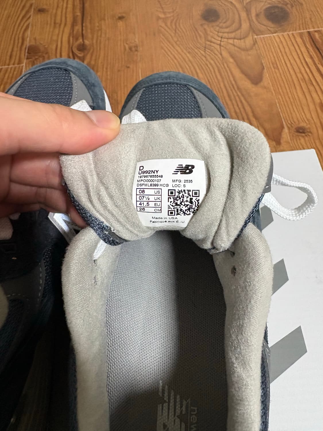 [260] 뉴발란스 992 메이드 인 USA 코어 네이비 상품이미지8