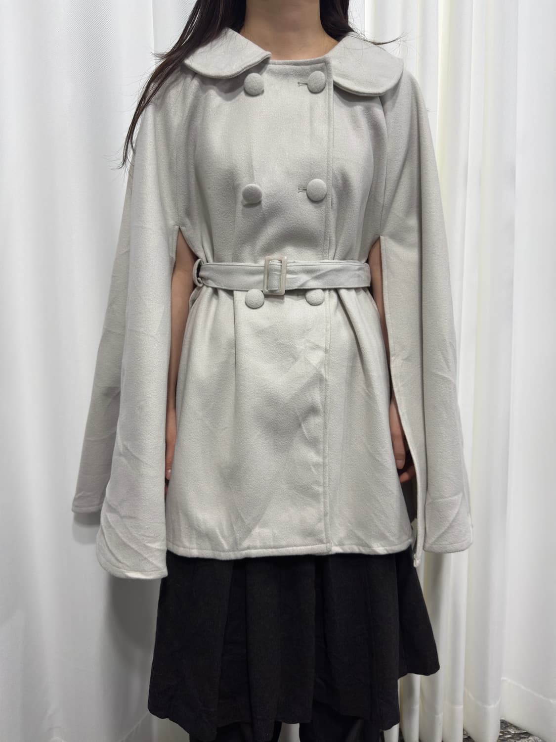 whitegray cape coat 상품이미지7
