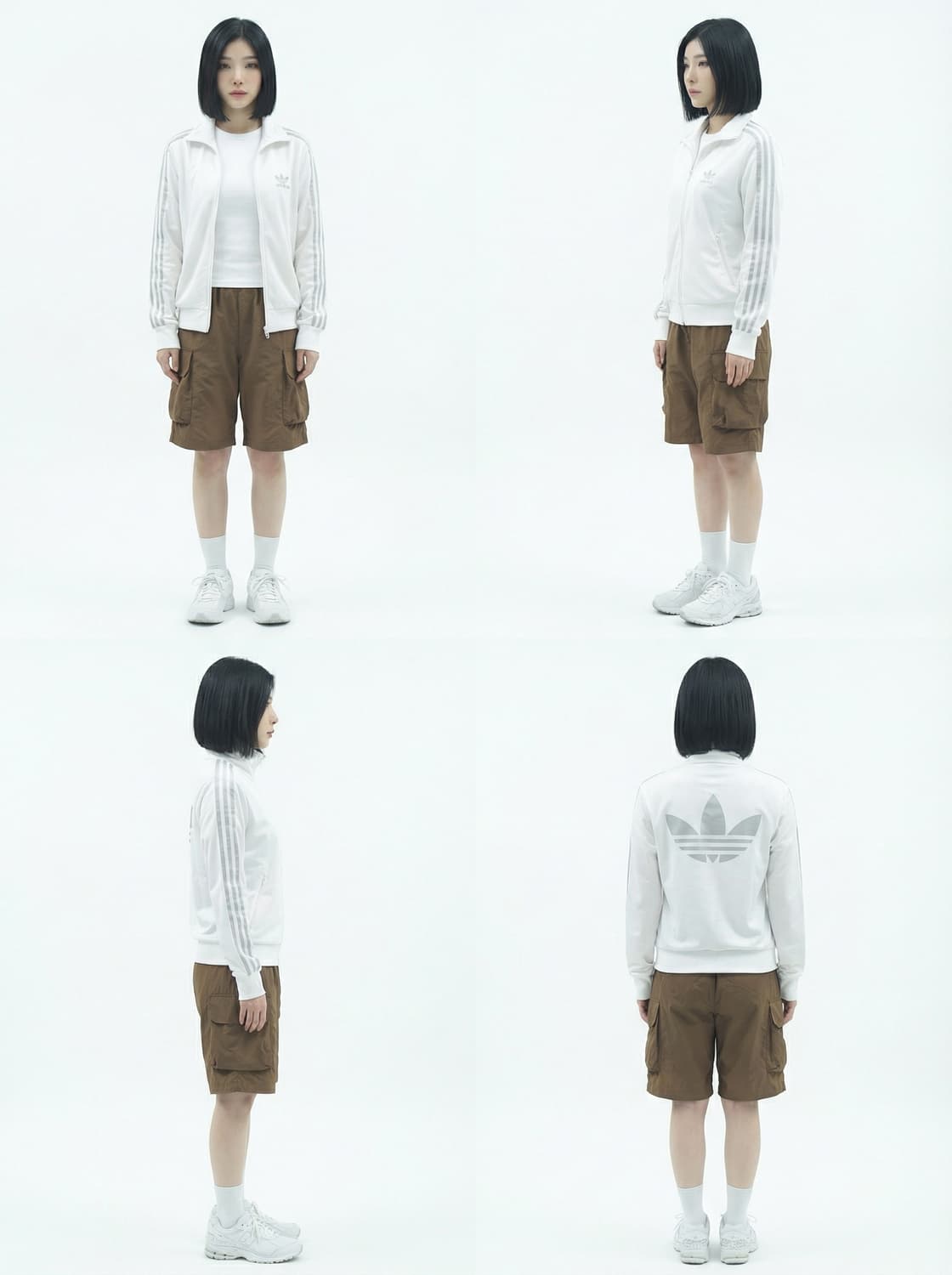 아디다스 오리지널 트랙 집업 (화이트/실버) 상품이미지4