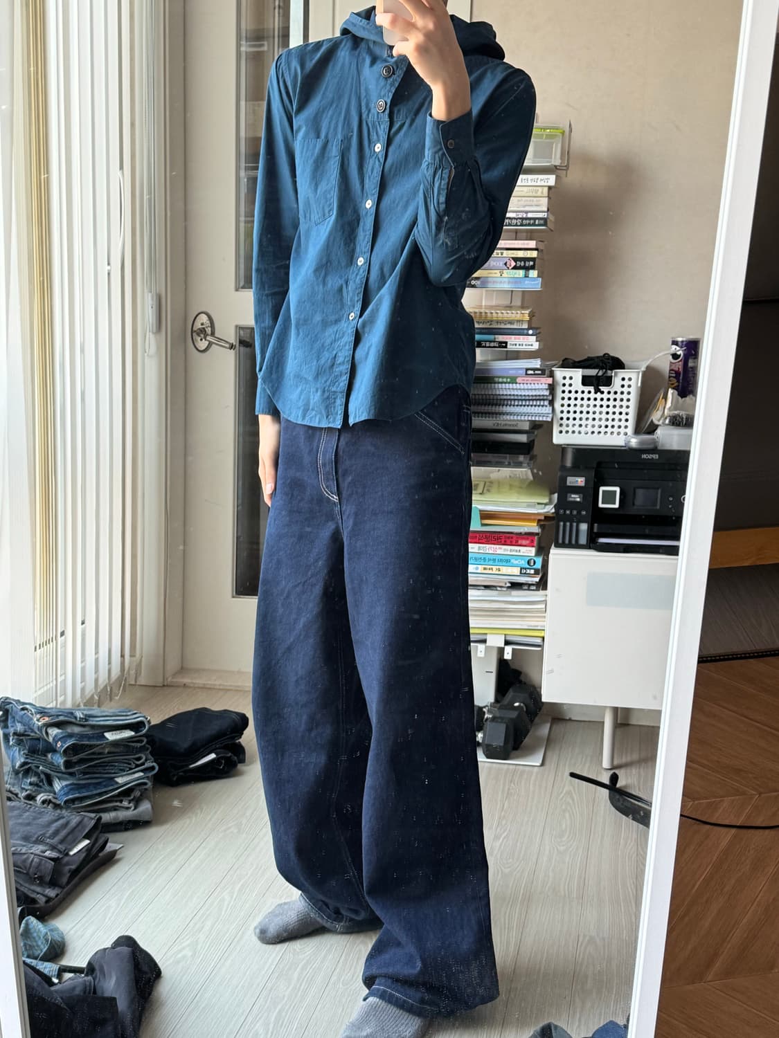 꼼데가르송 옴므 플러스 후드 셔츠 자켓 xs 상품이미지2