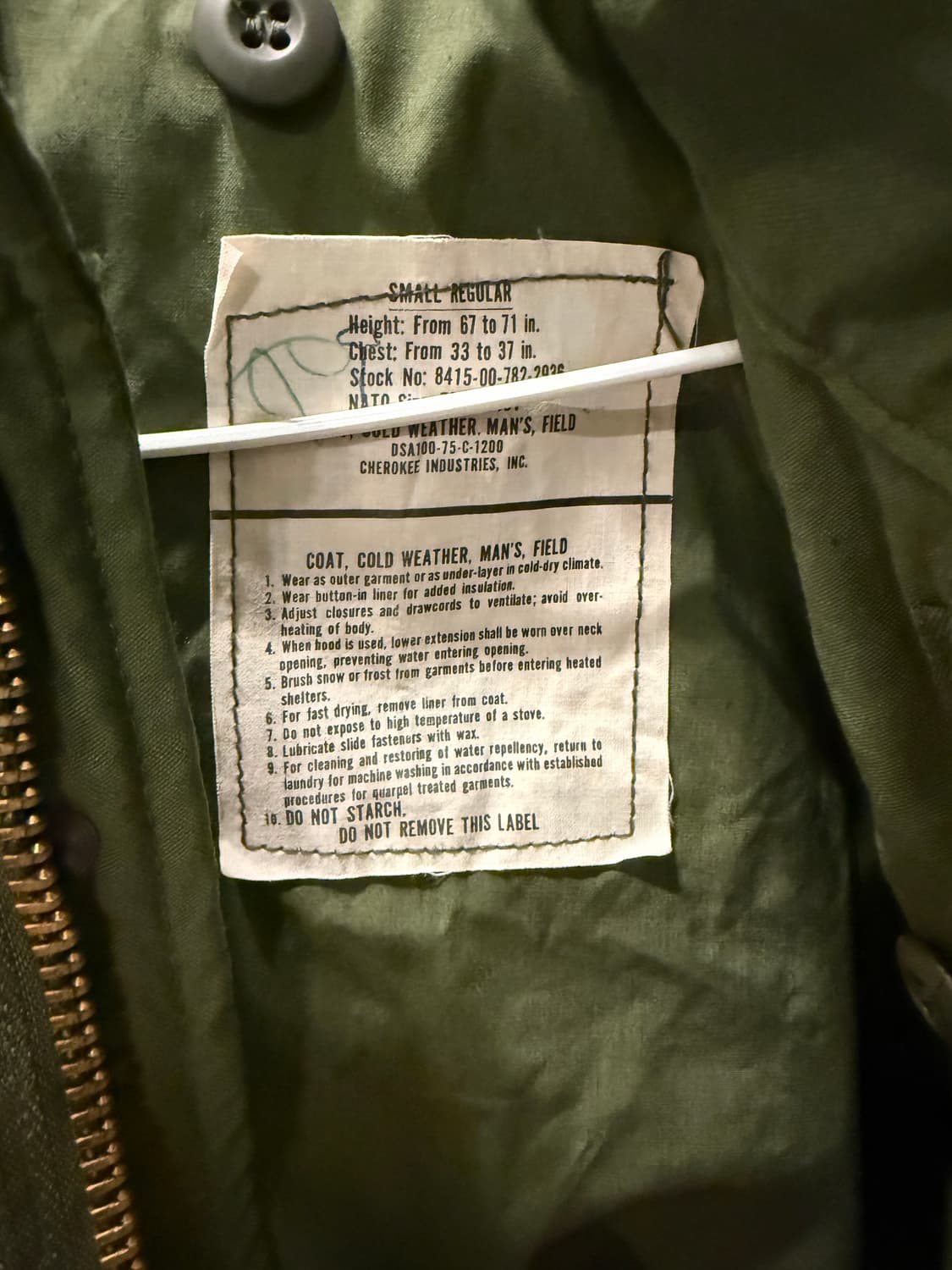 m65 필드자켓 og s-r 데드스탁 상품이미지2