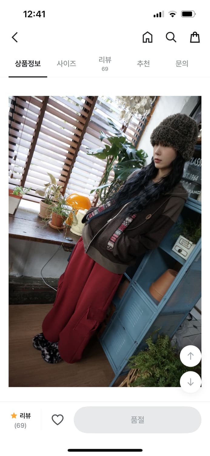 모래하우스 자체제작 land fleece zip-up brown 상품이미지5