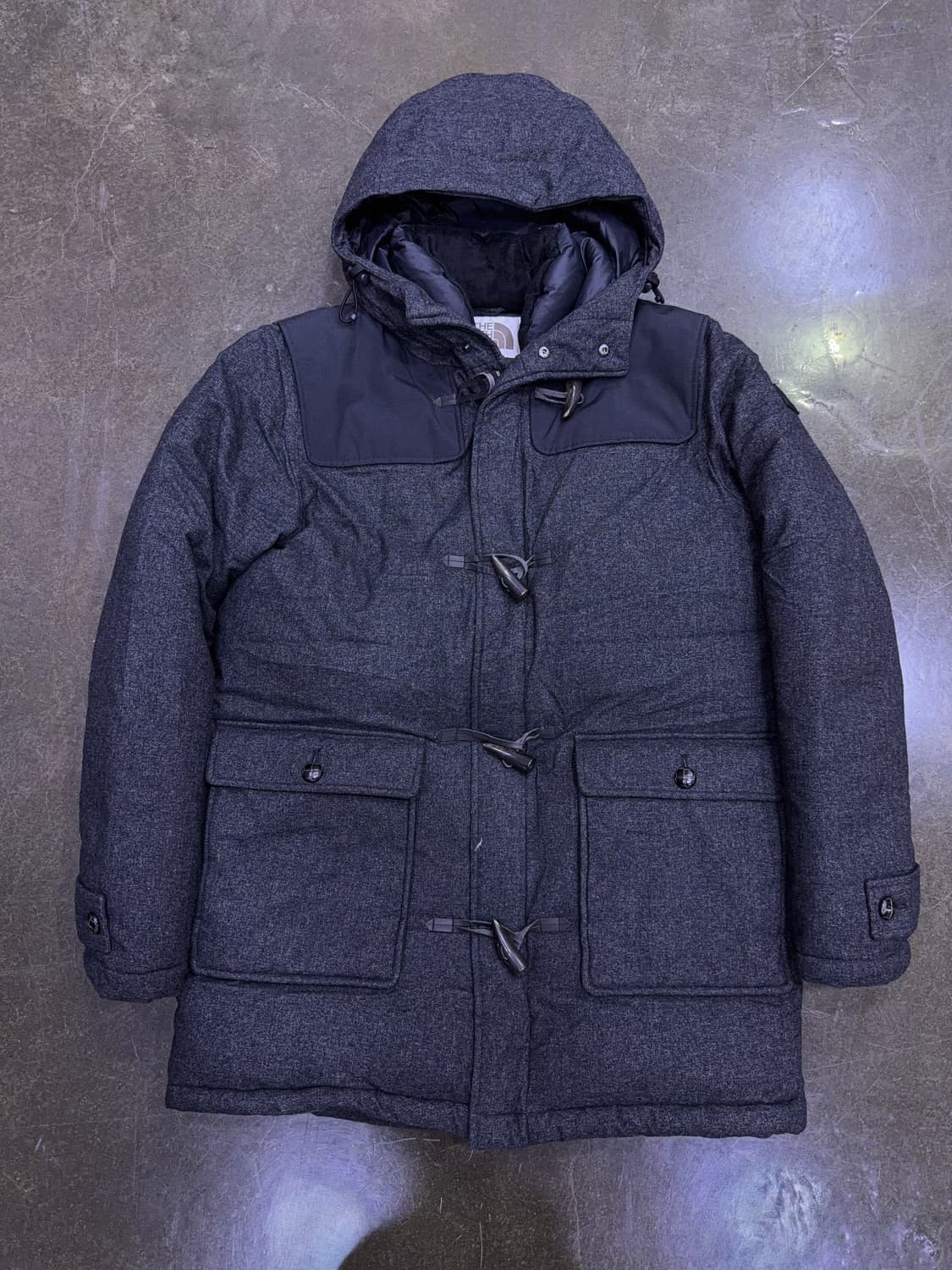 노스페이스 넬슨 더플코트 떡볶이 덕다운 패딩점퍼 그레이 100 상품이미지1