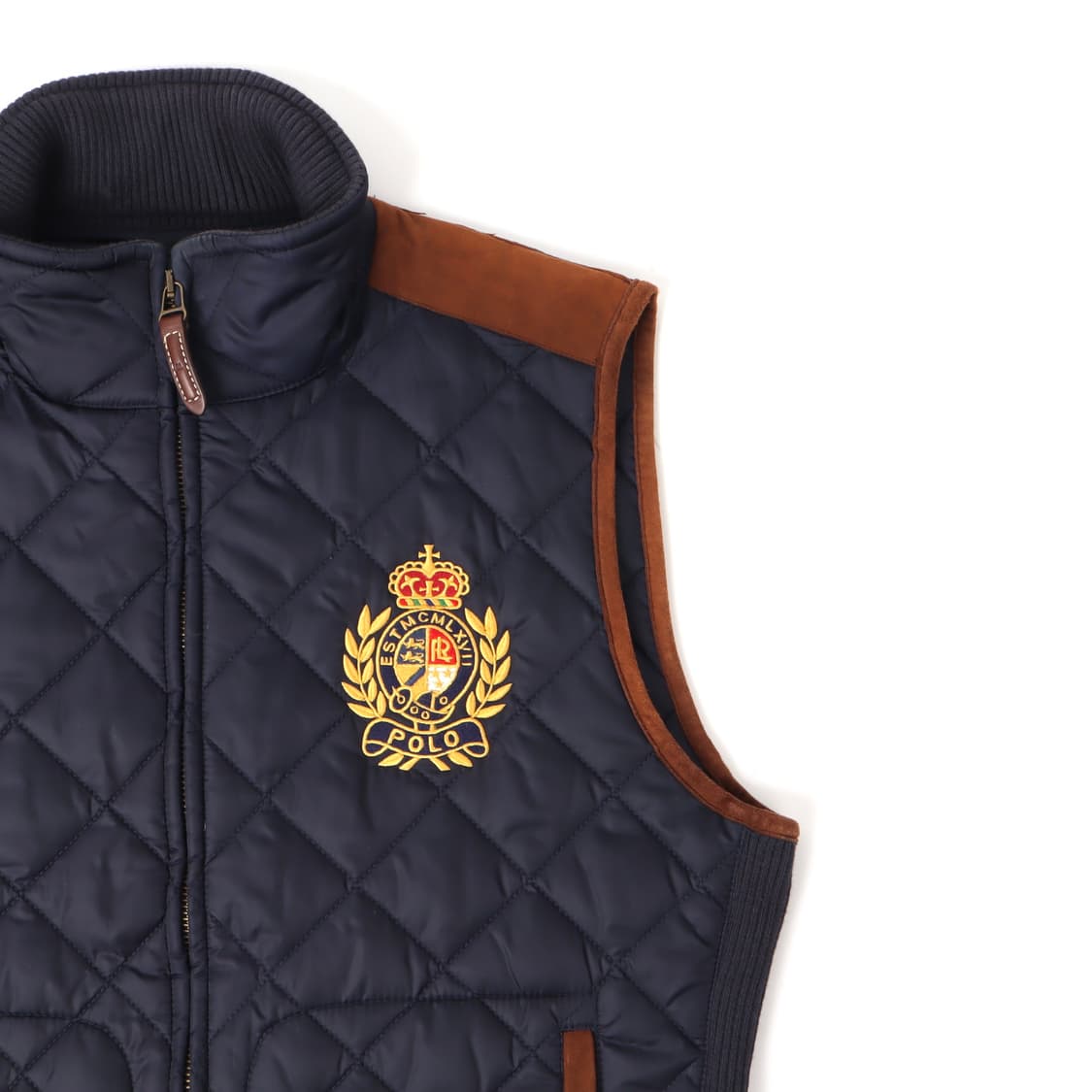 랄프로렌 Mlcvii 스웨이드 네이비 퀄팅 베스트 상품이미지2