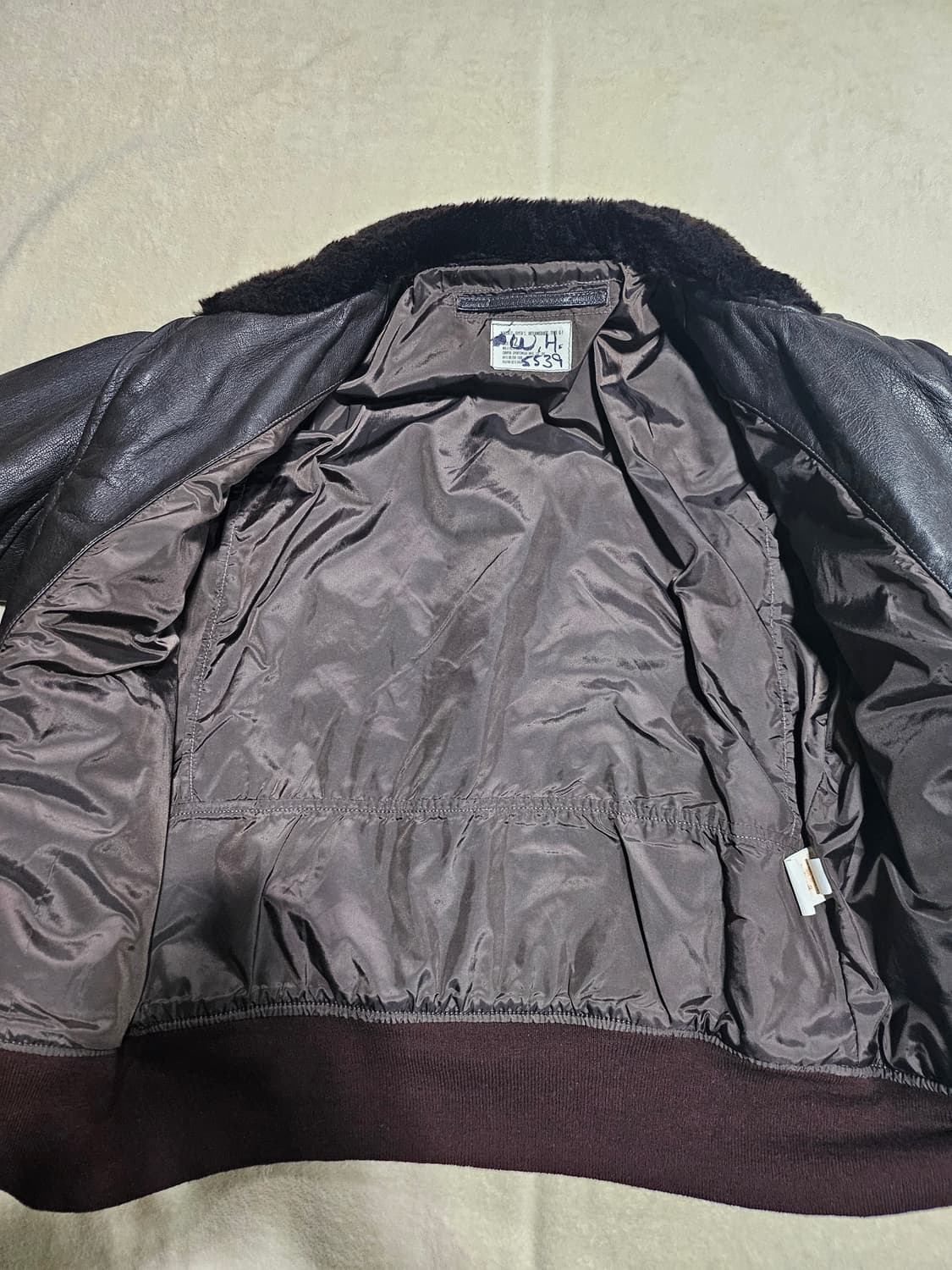 90s 미군오리지날 USN g1 레더자켓 42 상품이미지2