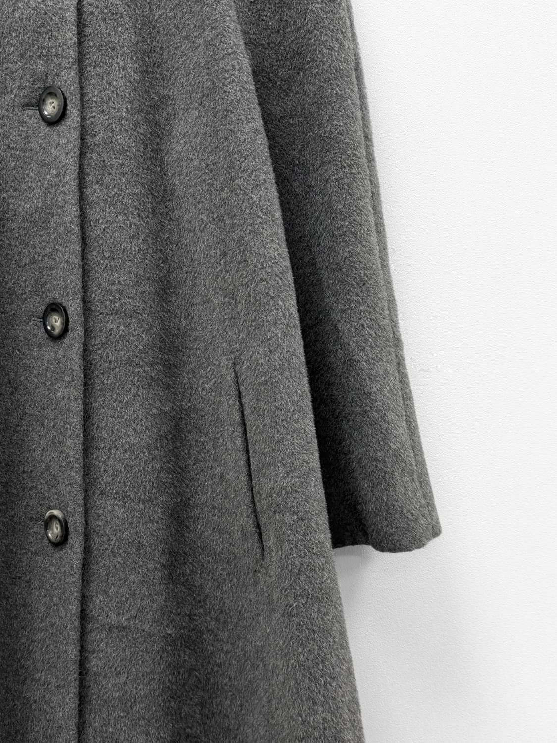 Cinzia Rocca 베이비 알파카 블렌드 A라인 울 코트 상품이미지4