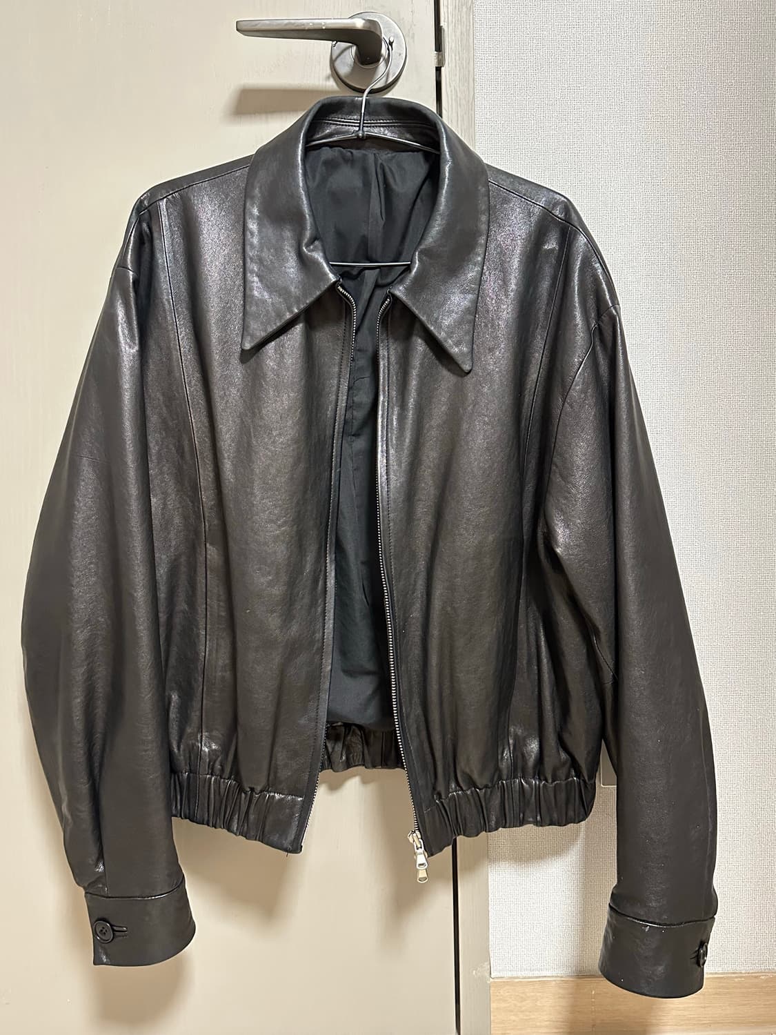 coor 램스킨 블루종(블랙) 상품이미지2