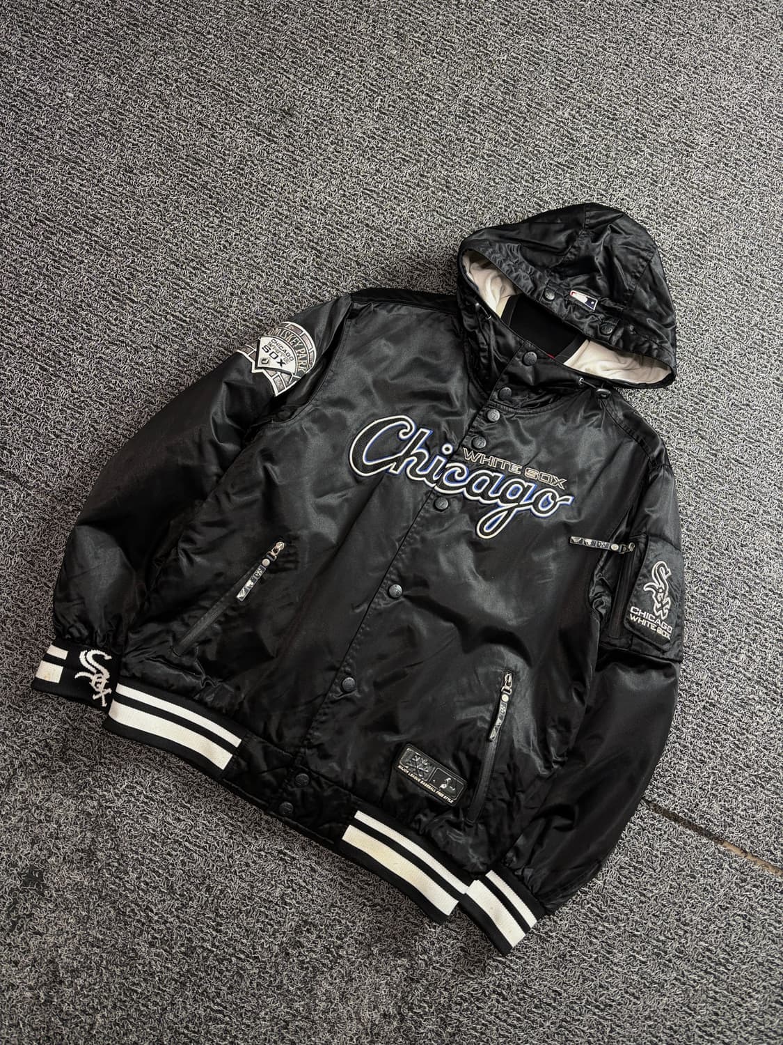 00s MLB 화이트 삭스 사틴 바시티 자켓 2707 상품이미지1