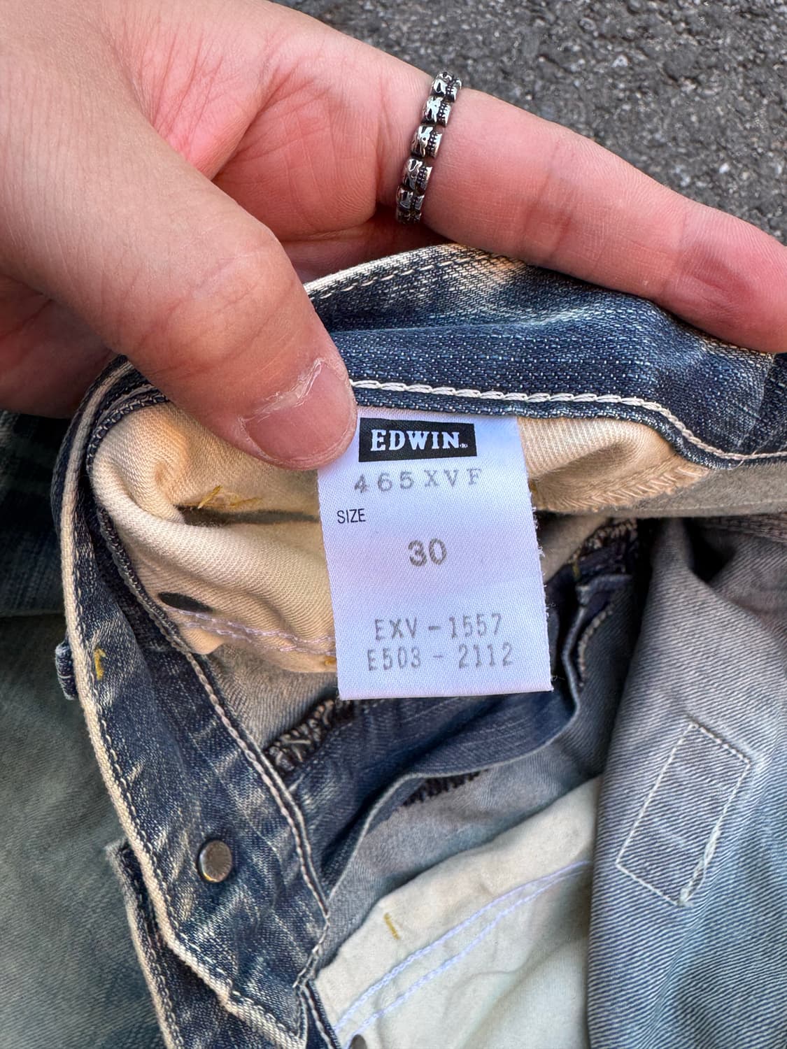 에드윈 XV 신치백 워싱 커브드 데님팬츠  상품이미지9