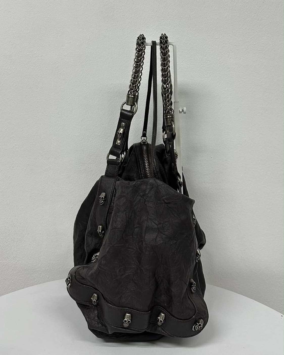 토마스 와일드 스컬 해골 가죽 체인 숄더 & 토트백 상품이미지4