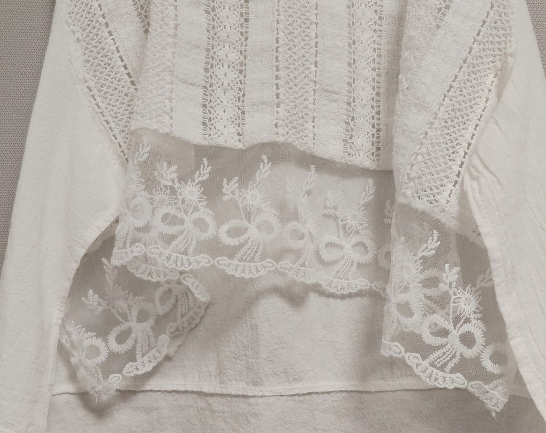 빈티지 화이트 드레이프 블라우스 상품이미지3