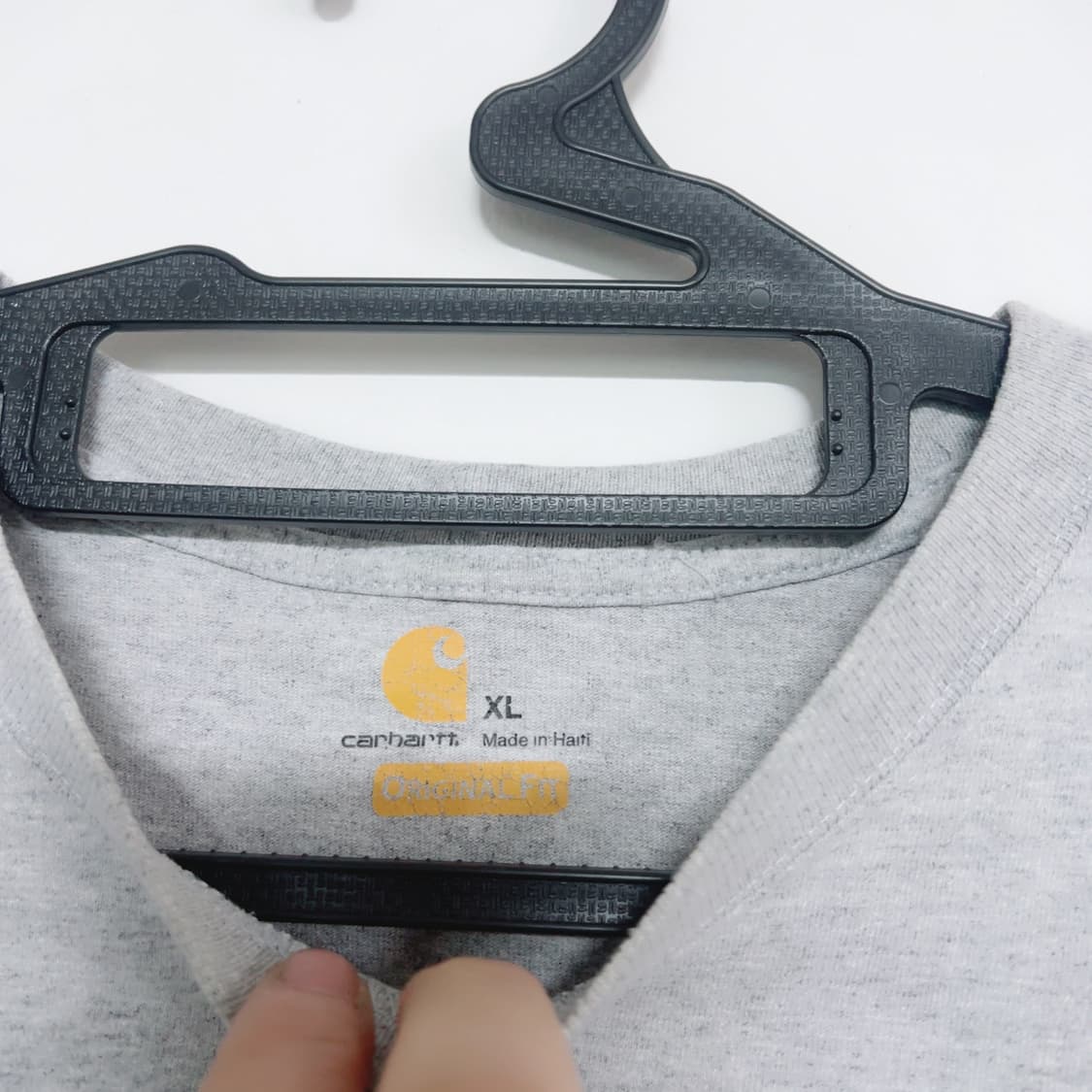 칼하트 그레이 포켓 봄 공용 긴팔티 상품이미지4