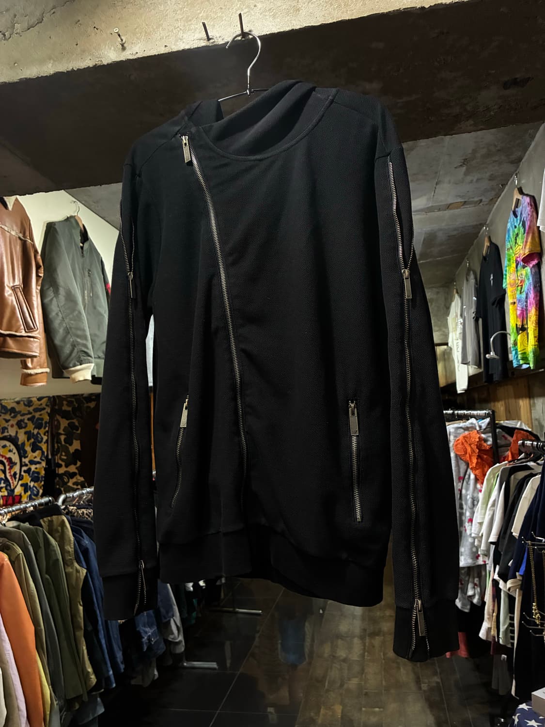 Emporio Armani  엠포리오 아르마니 비대칭 랩 지퍼 후드집업 상품이미지1