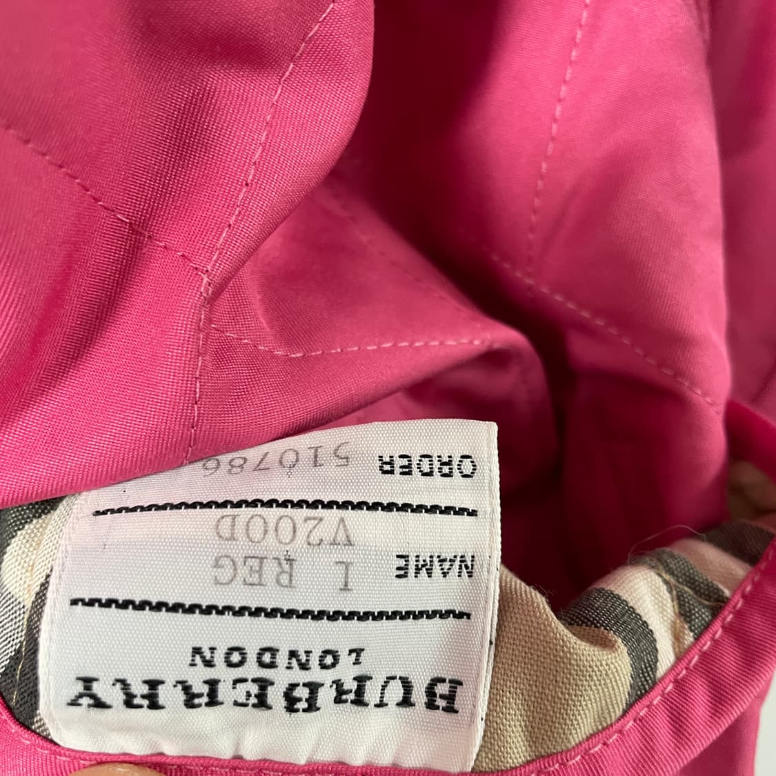 버버리 퀄팅 자켓 핑크 L 상품이미지6