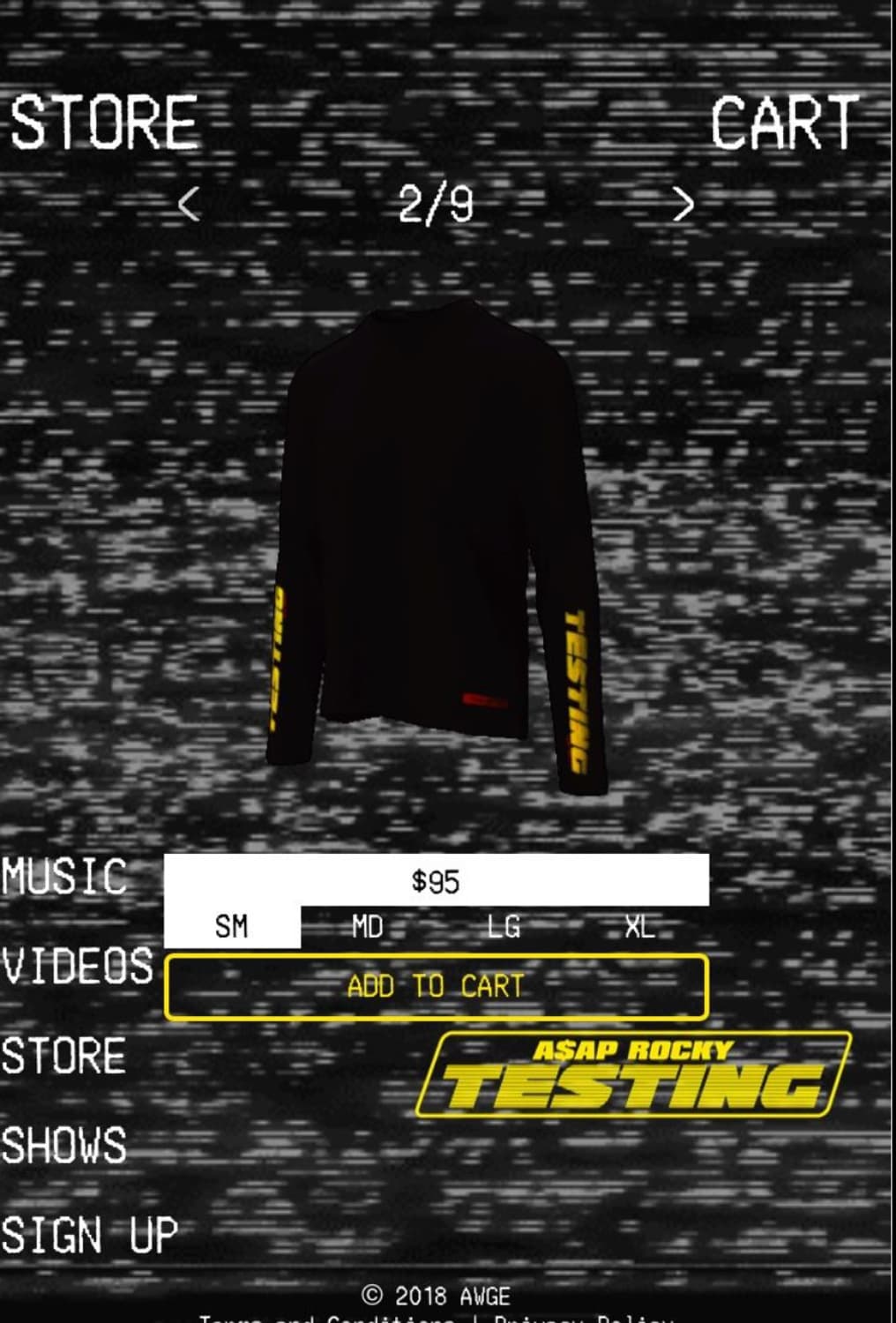 asap rocky testing long sleeve 상품이미지1