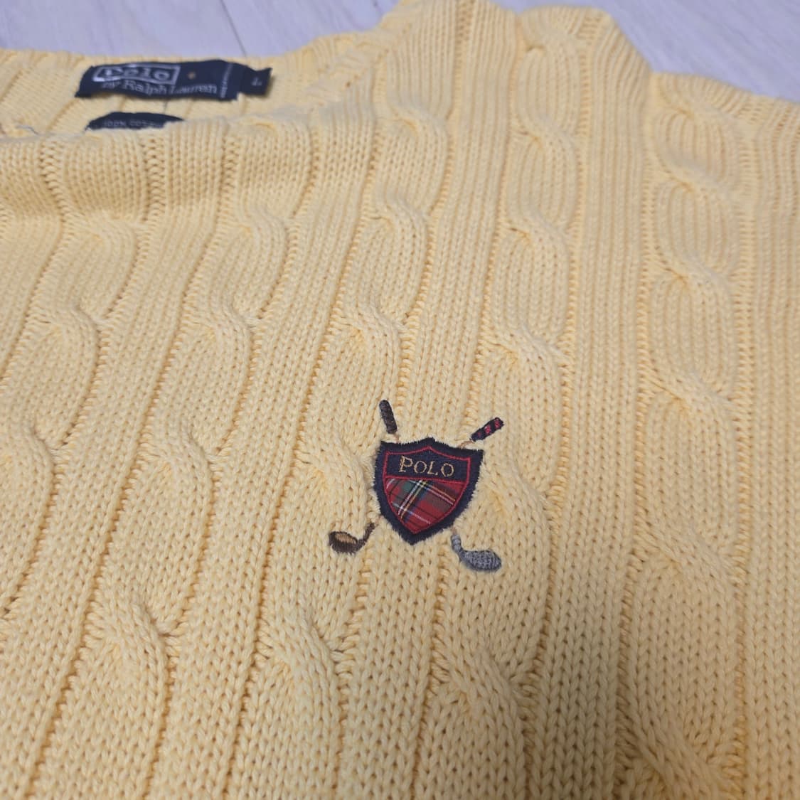 폴로 랄프로렌 오버핏 케이블 니트 L 상품이미지2