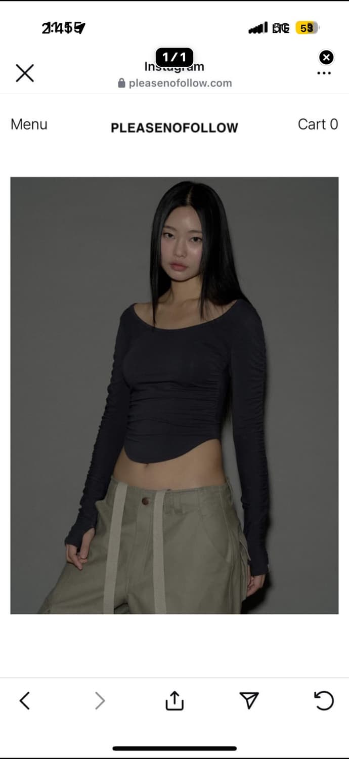 플노팔 모모탑 셔링 차콜 상품이미지1