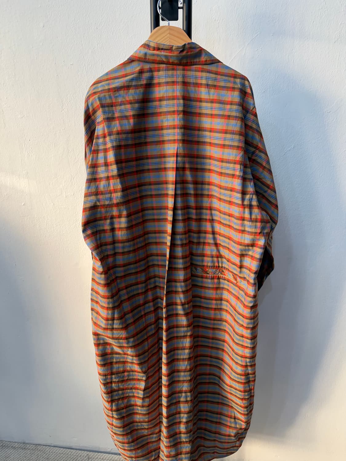 정품) 시스템 한섬 오버핏 체크 셔츠 원피스 82 상품이미지4