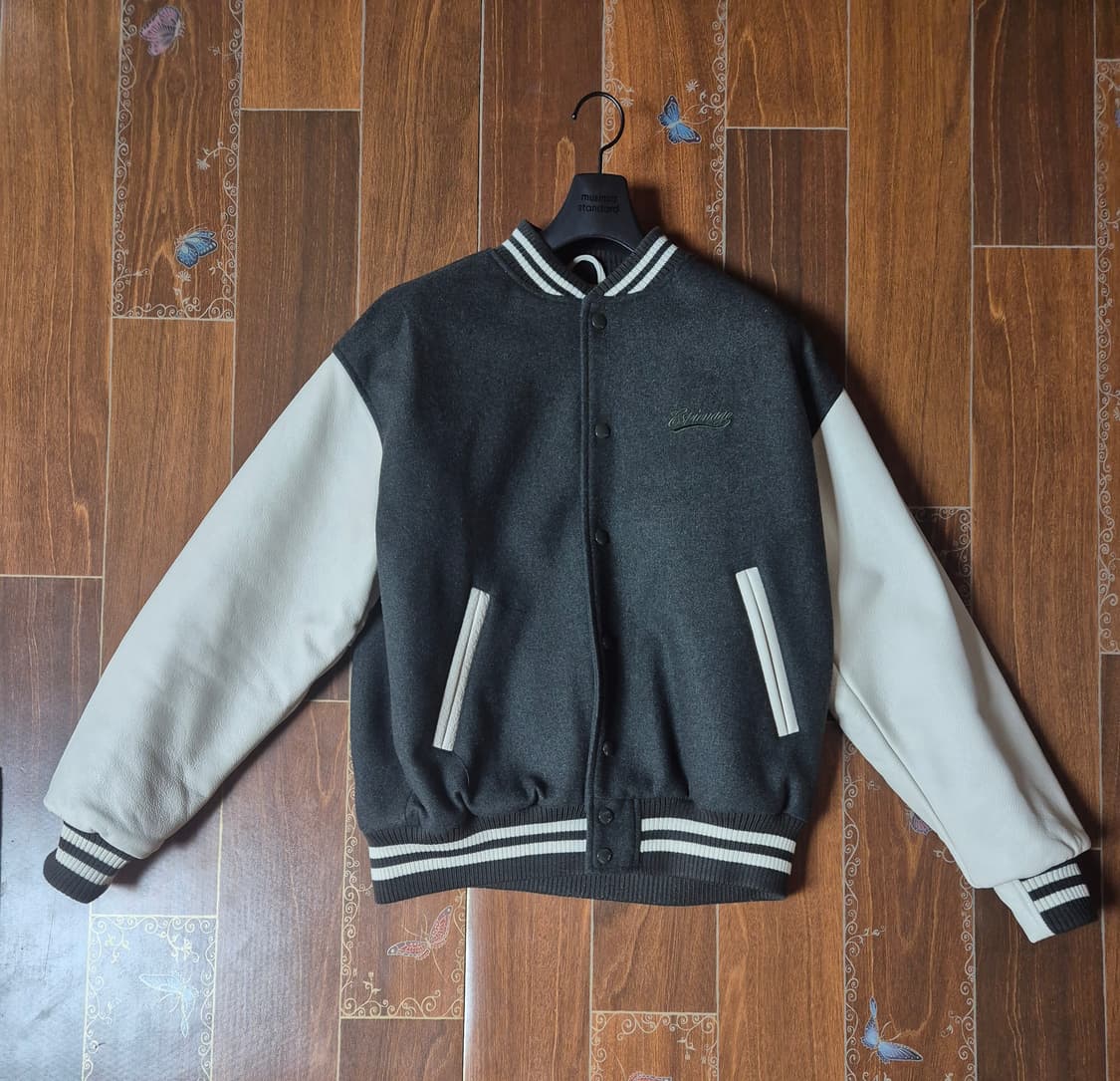 [M]에스피오나지 스탠다드 바시티자켓 모스그린 상품이미지1