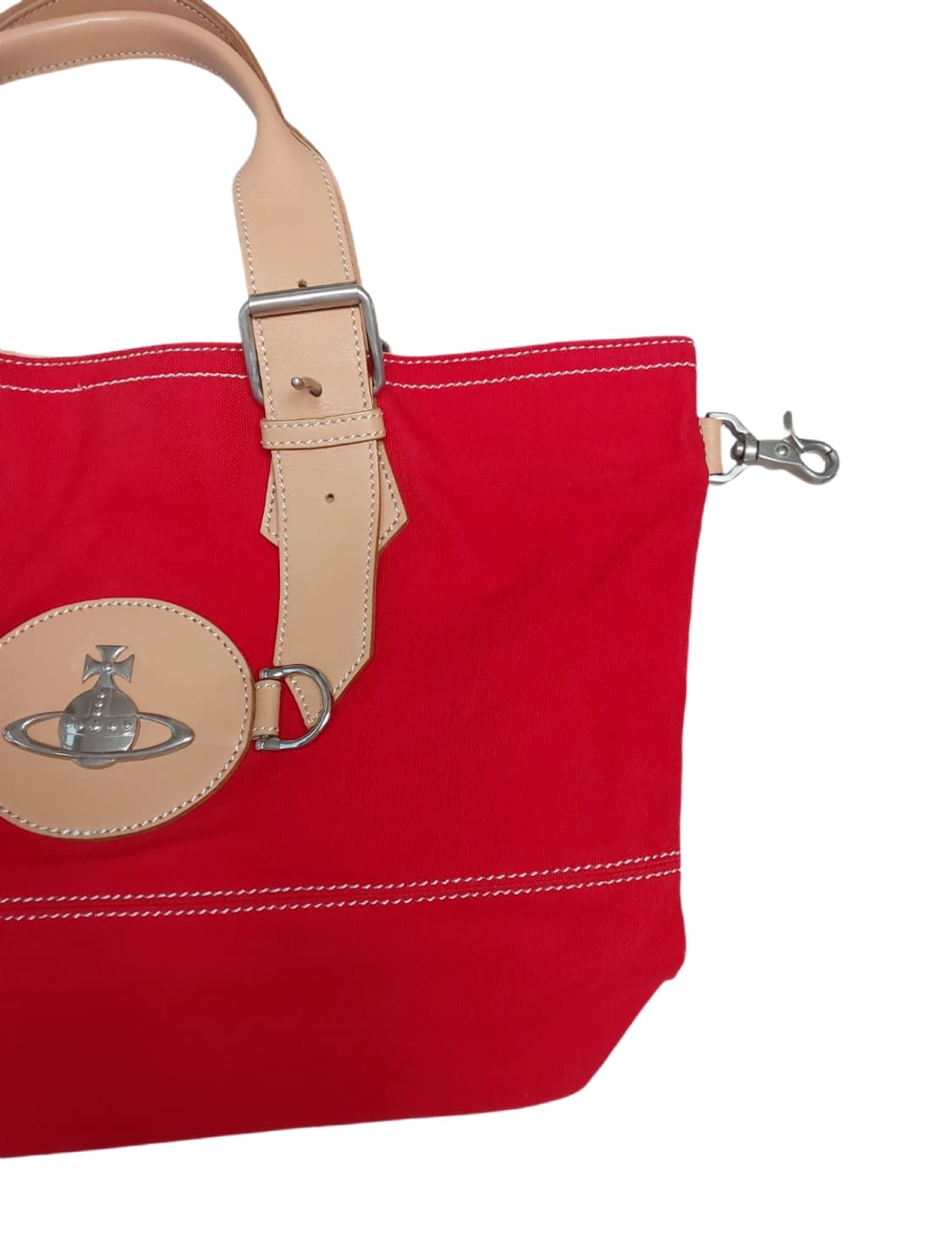 비비안웨스트우드 ORB 캔버스 레더 토트백 (정품) 상품이미지4