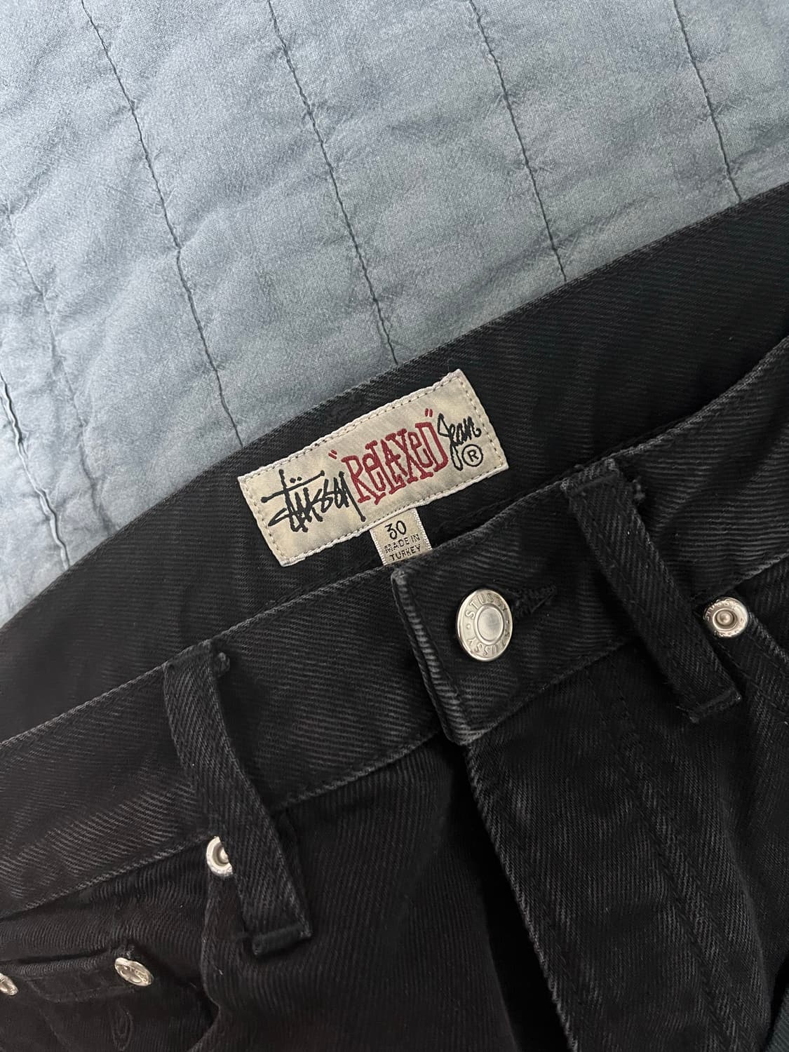 (Stussy) 스투시 릴렉스드 데님 블랙진 상품이미지5