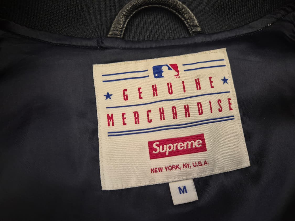 15ss 슈프림 뉴욕양키스 레더 바시티 상품이미지9