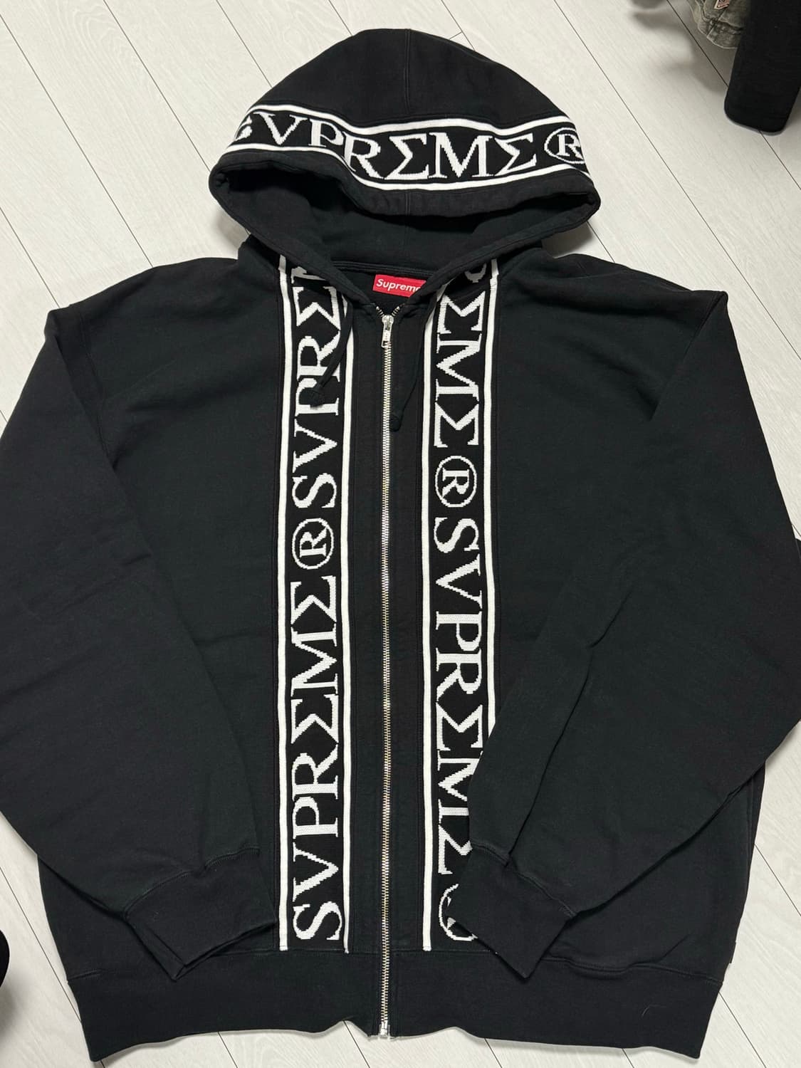 Supreme 로만 집업 후드 스웨트셔트 블랙 XXL 상품이미지3