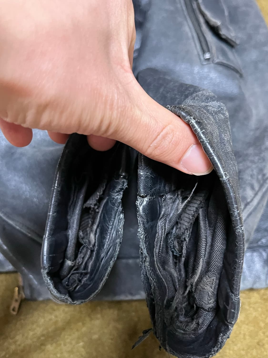 프랑스군 레더 자켓(공군 파일럿 자켓) 상품이미지7