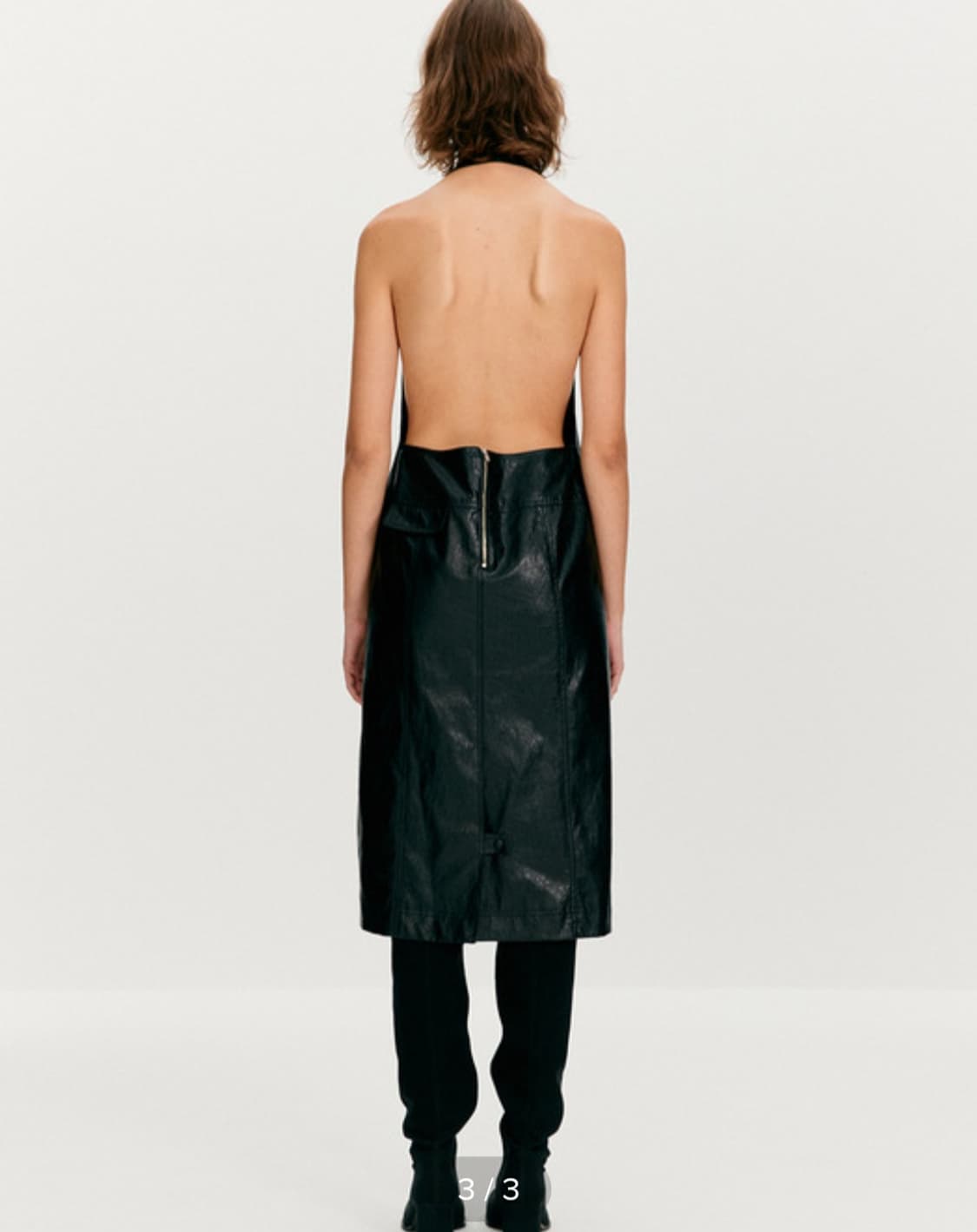 오픈와이와이 더오픈프로덕트 레더 홀터넥 원피스 오픈YY 상품이미지3