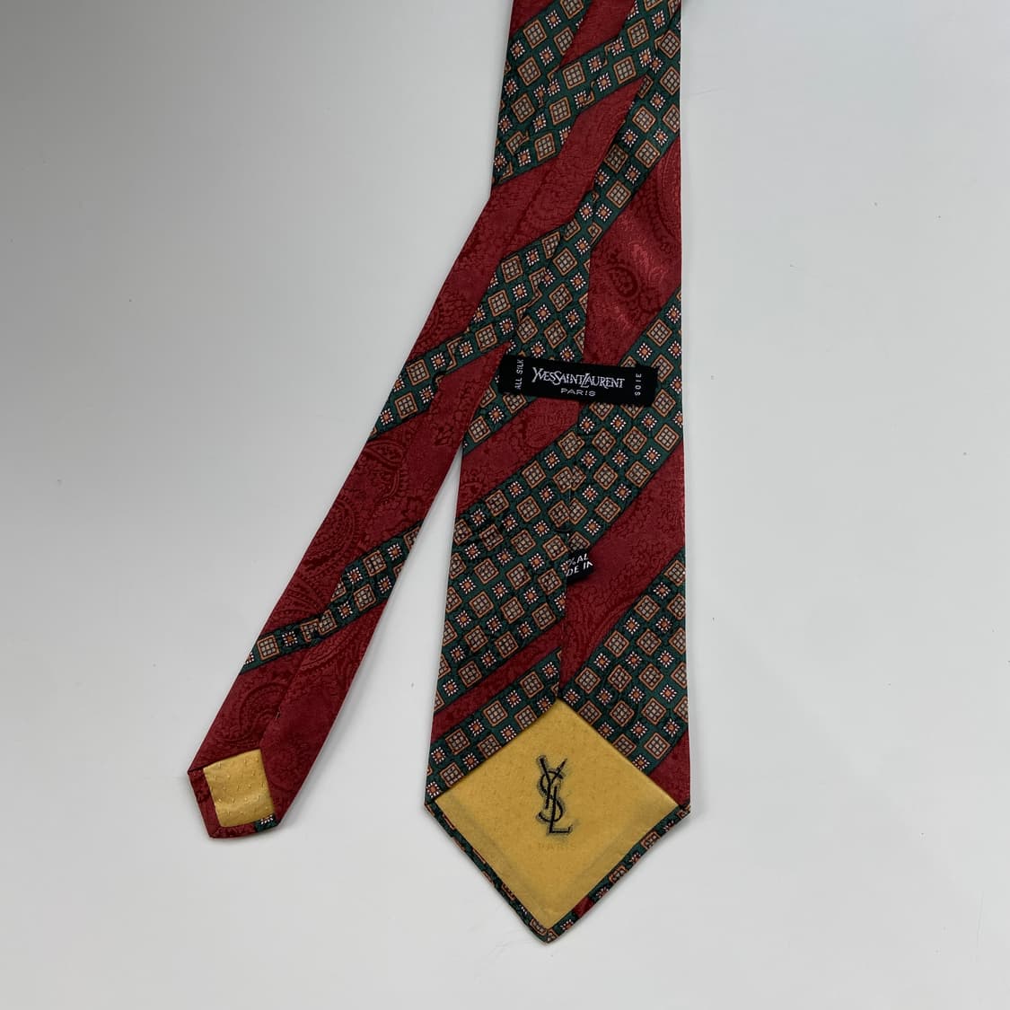 입생로랑(YSL) 명품 정품 페이즐리 넥타이 장폭11.1cm 상품이미지3