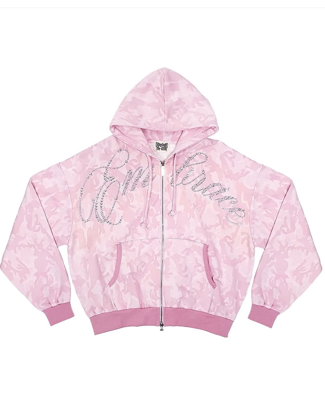 익스파이어드걸 핑크카모 후드집업 Rhinestone Hoodie Zip 상품이미지1