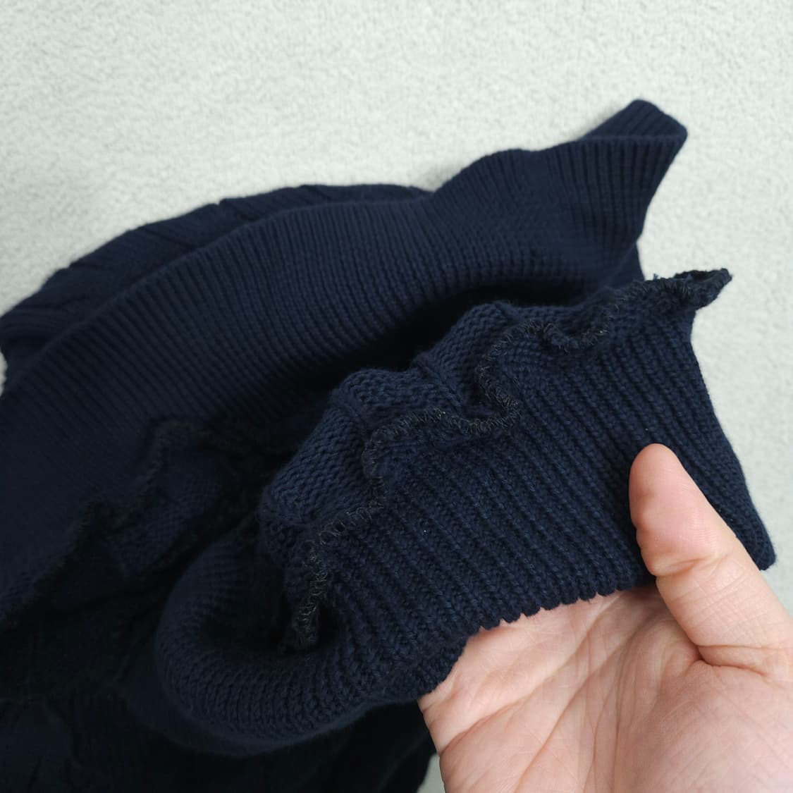 폴로 랄프 로렌  반팔 케이블 니트 L 네이비 상품이미지4