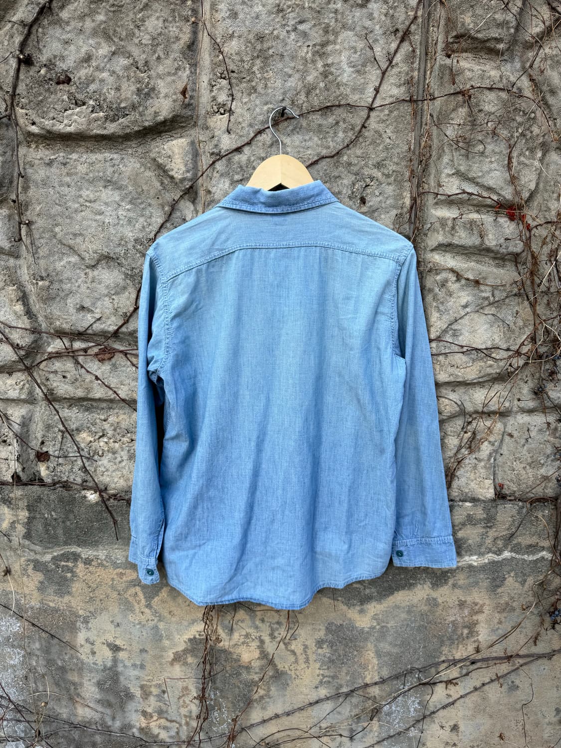70s 챔피온 샴브레이 셔츠 made in usa 미해군 데님 상품이미지2
