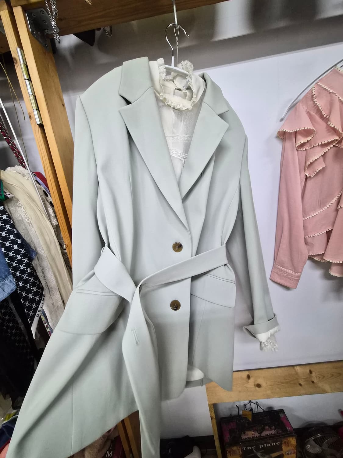 듀엘 세이지올리브 벨티드 자켓 상품이미지2