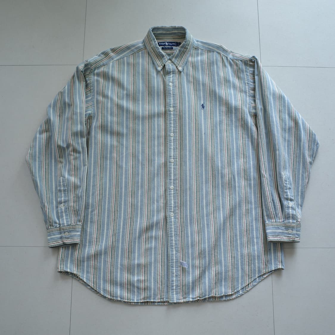 90s 폴로 랄프로렌 빅셔츠 스트라이프 옥스포드 셔츠 (L) 상품이미지2