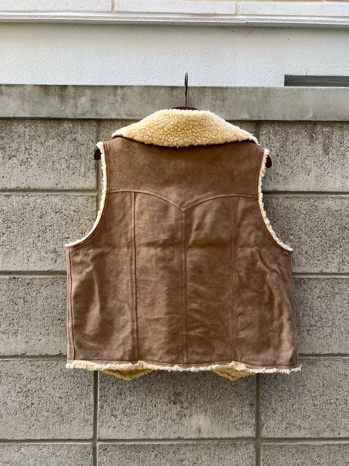 1980s OZARK AMERICAN 스웨이드레더 쉐르파베스트 상품이미지2